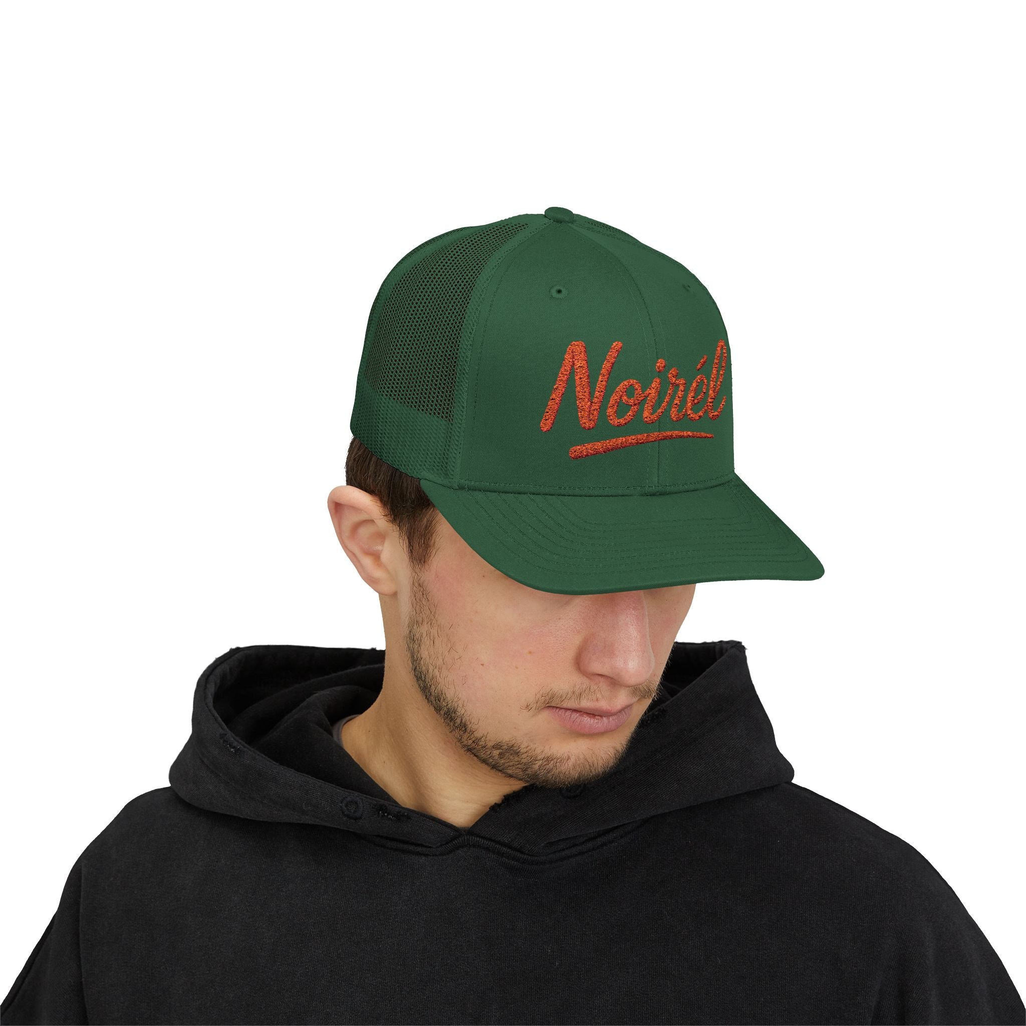 Noirél Glitter Script Trucker Cap