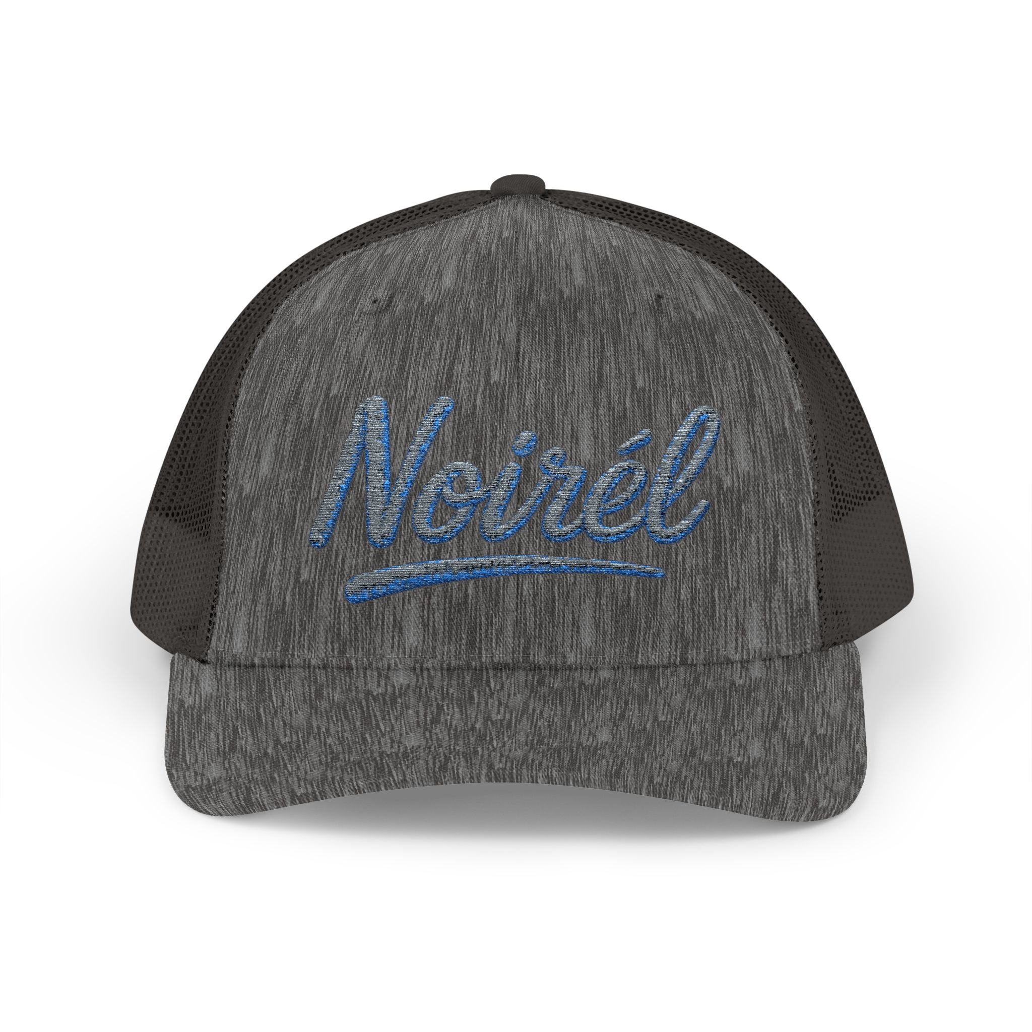 Noirél Script Trucker Cap — Sparkle Embroidered Snapback Hat