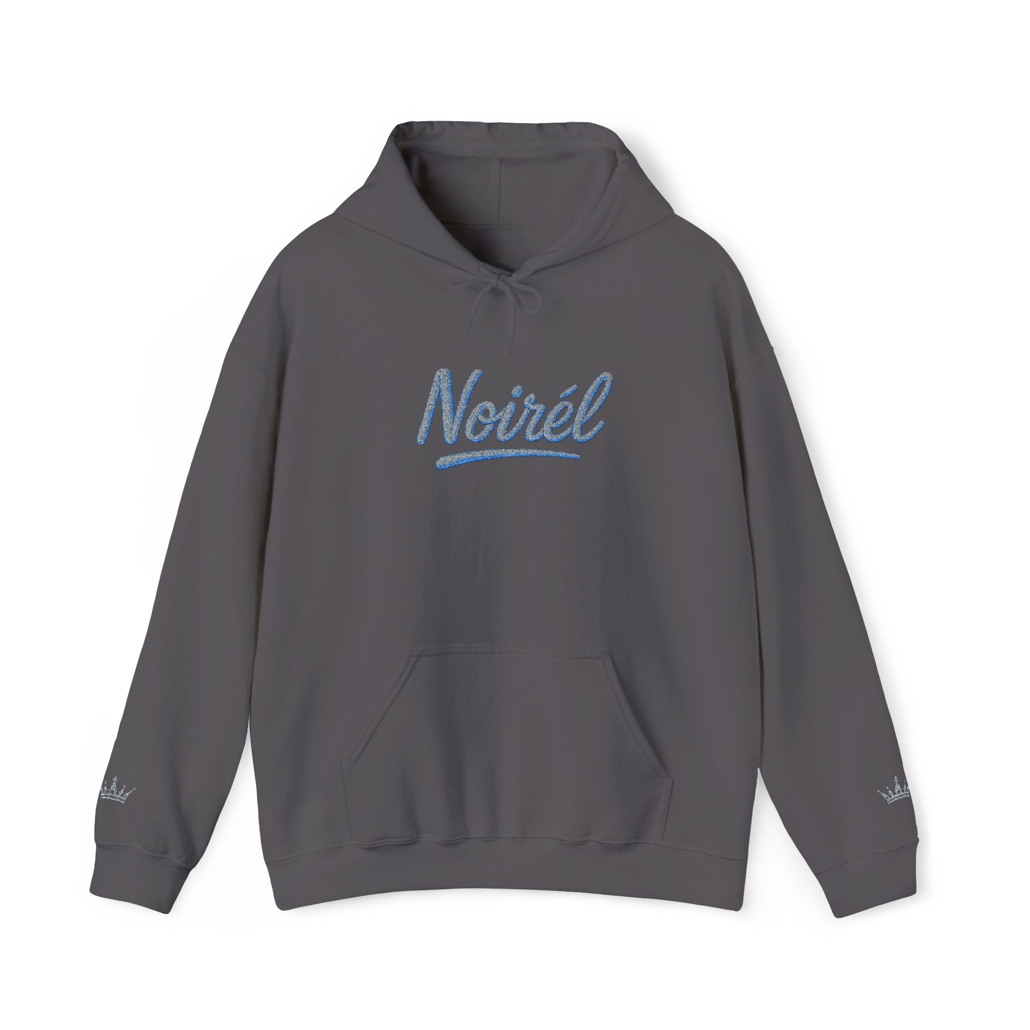 NOIRÉL Script Hoodie – Hellblau gesticktes Logo