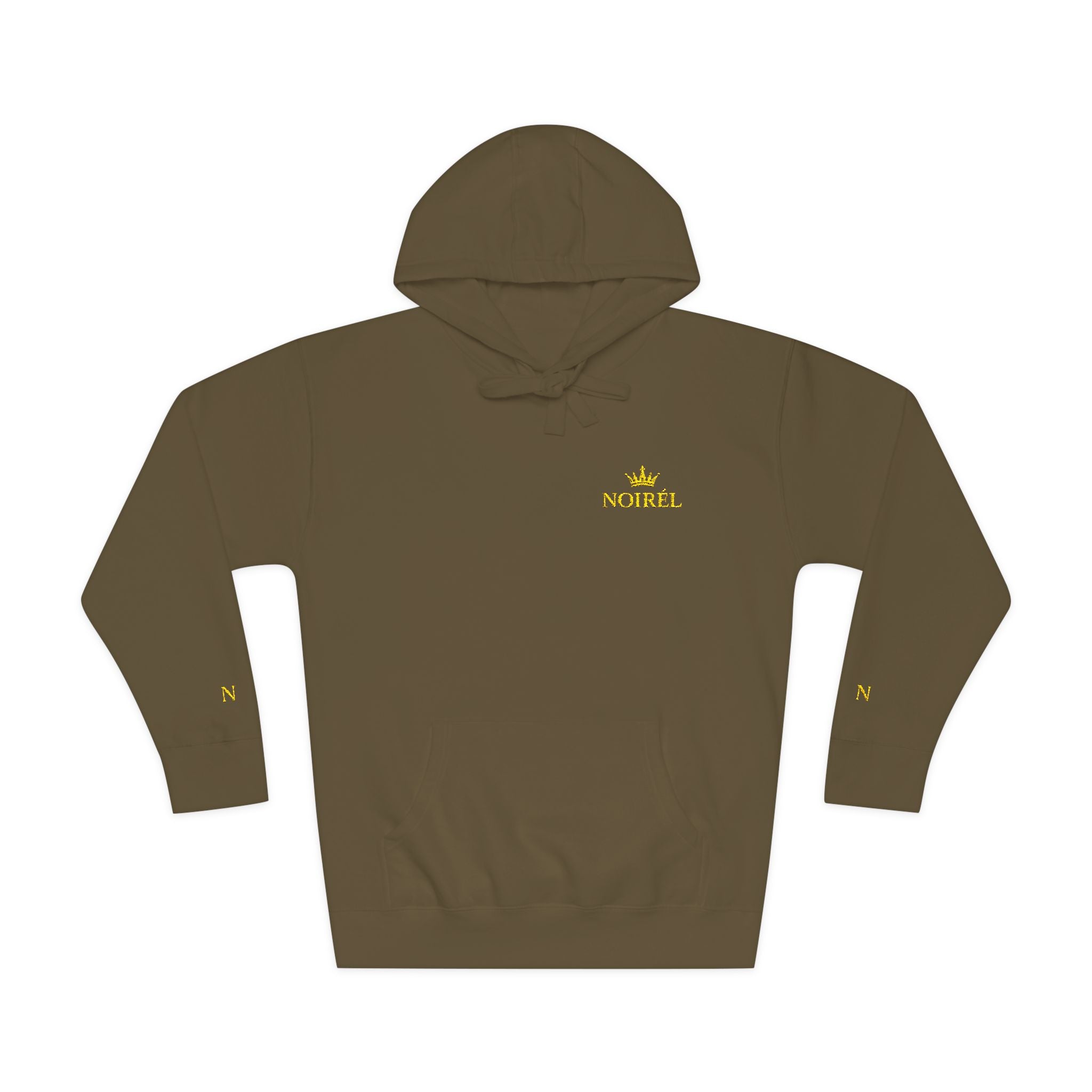 NOIRÉL Crown Royalty Hoodie – Black Fleece mit Gold Crest