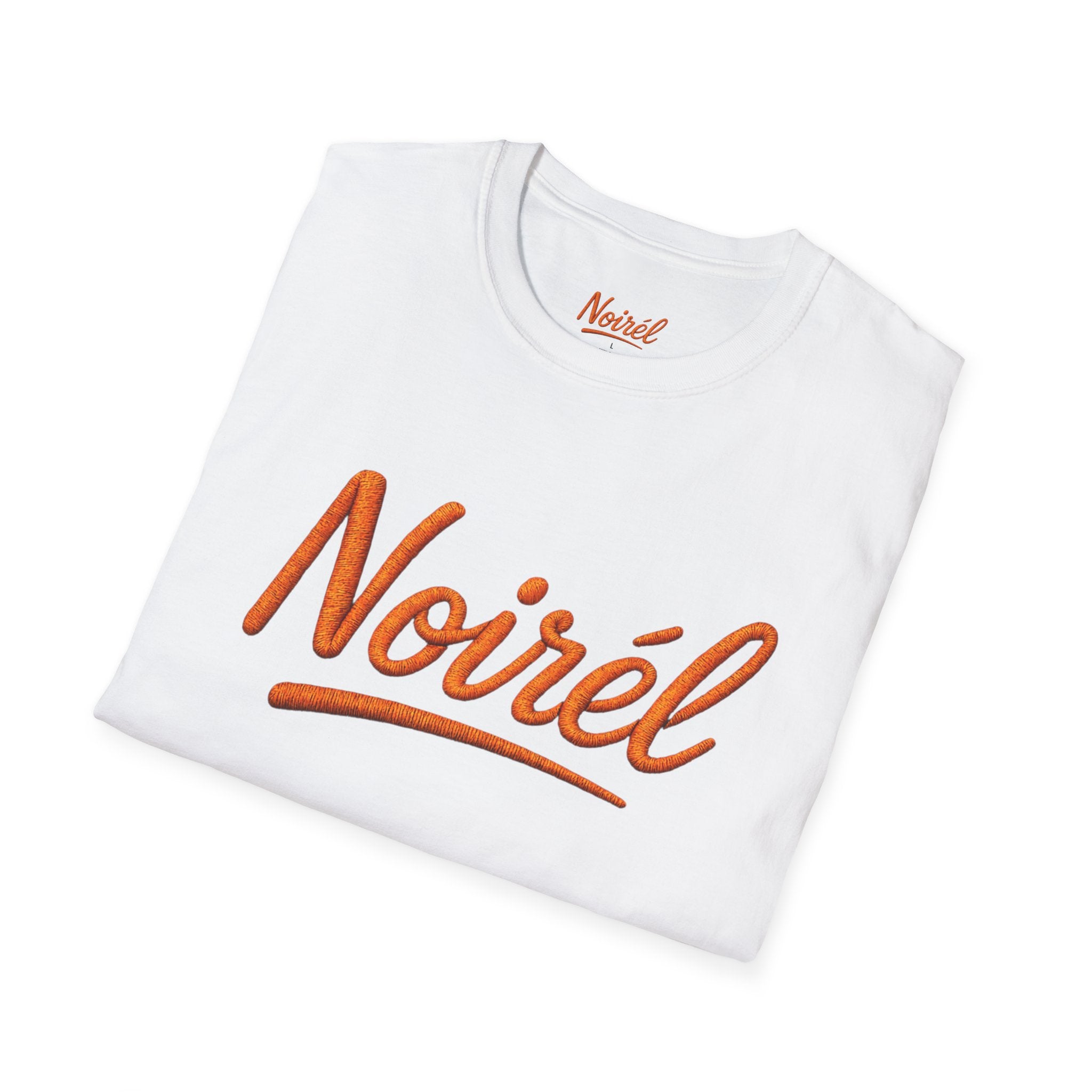 Noirél Script T-Shirt — Retro Handwritten Logo Tee