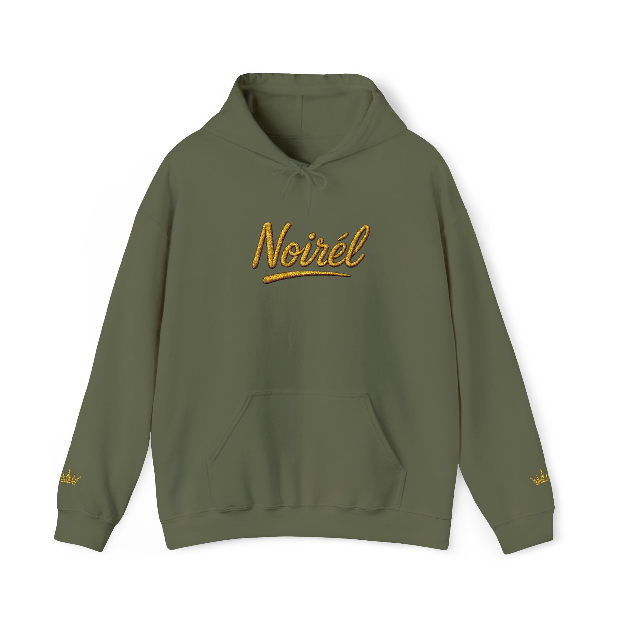 NOIRÉL Script Hoodie – Gold gesticktes Logo