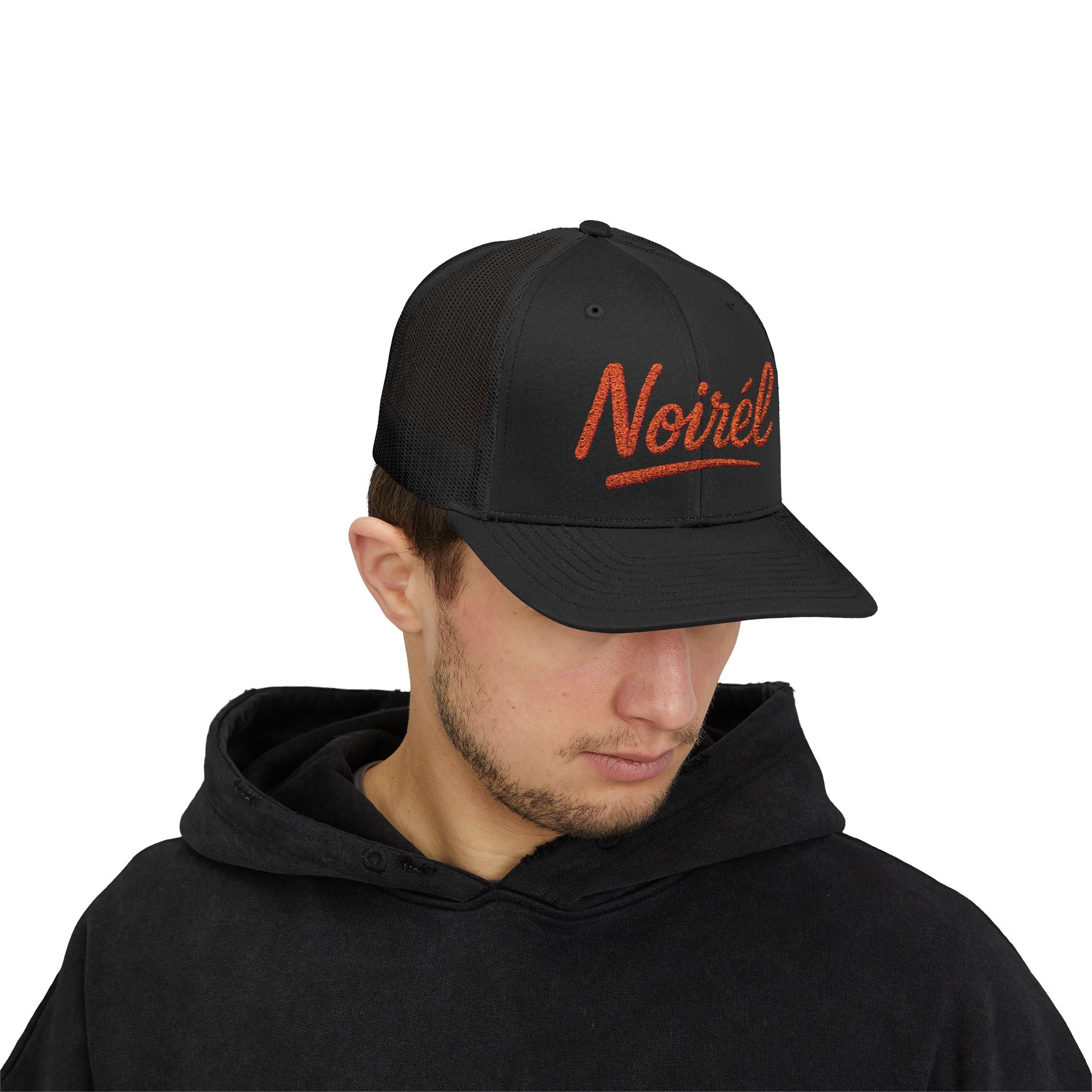 Noirél Glitter Script Trucker Cap