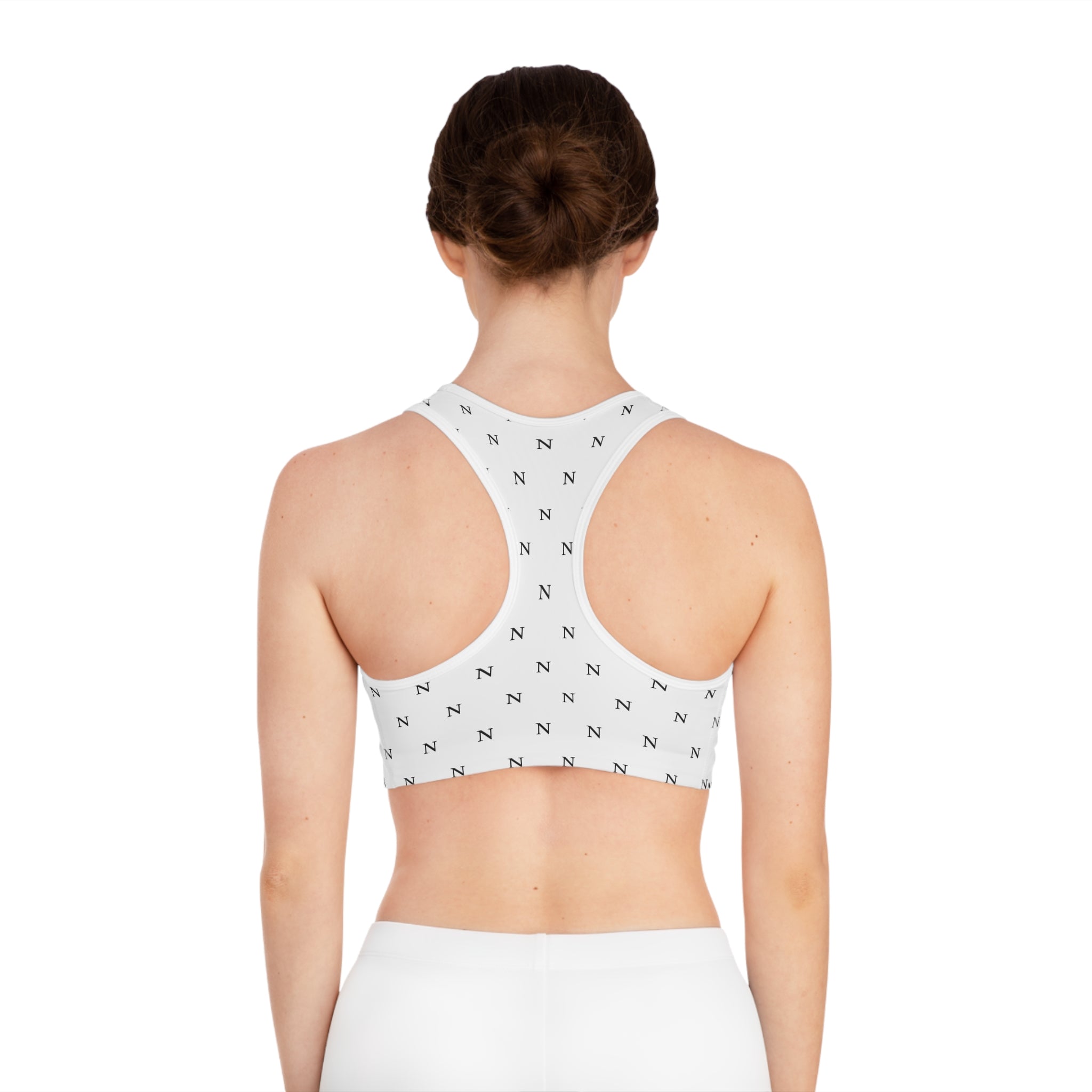 NOIRÉL Sports Bra – Black & Whith All-Over