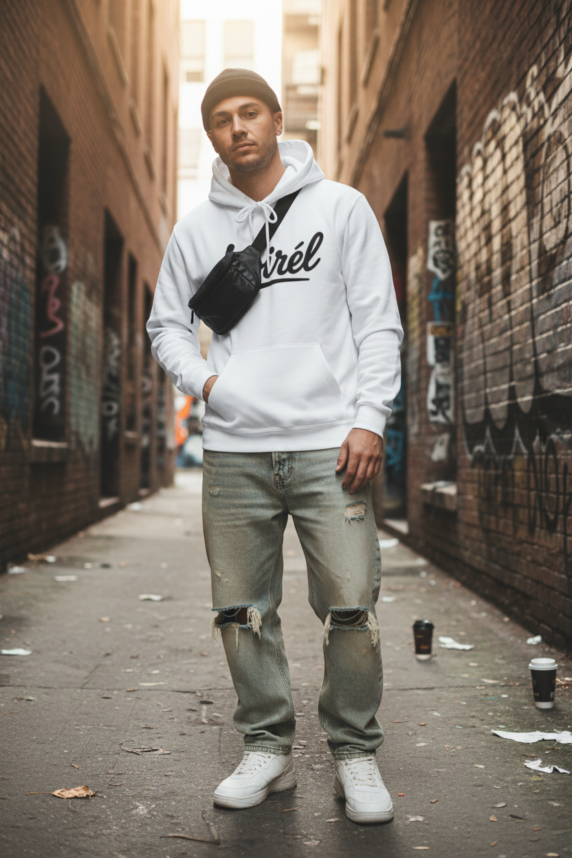 Noirél Hoodie | Script Logo Sweater, Minimal Streetwear