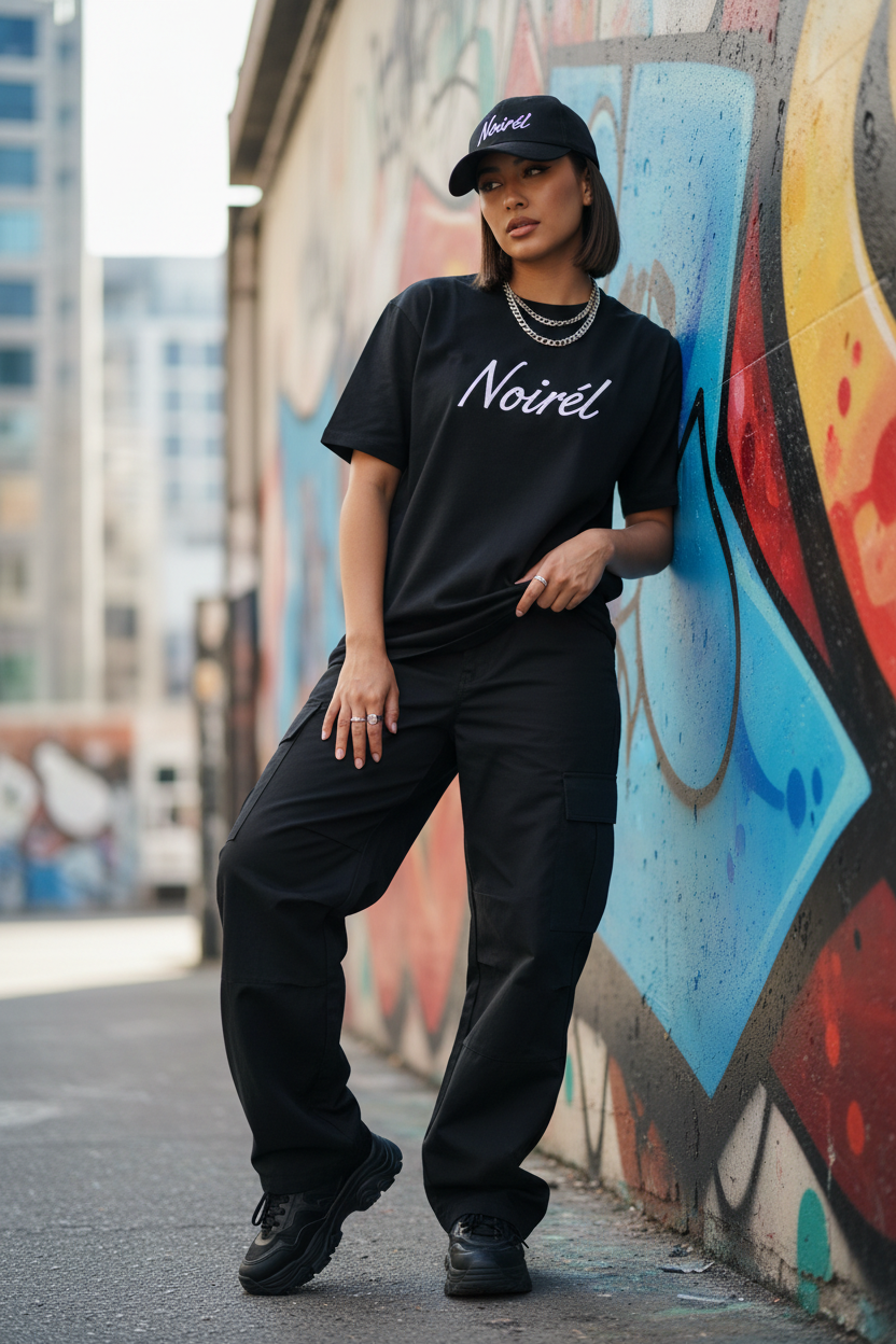 Snapback Hat — 'Nohel' Script Flat-Bill Baseball Cap