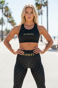 NOIRÉL Sports Bra – Black Gold All Over