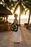 Tote Bag — Noirel 'Summer Essentials' Gold Palm Wreath Canvas Tote