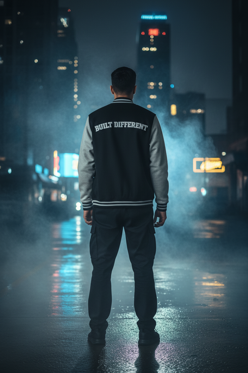 NOIRÉL Varsity Jacket – Behold Different