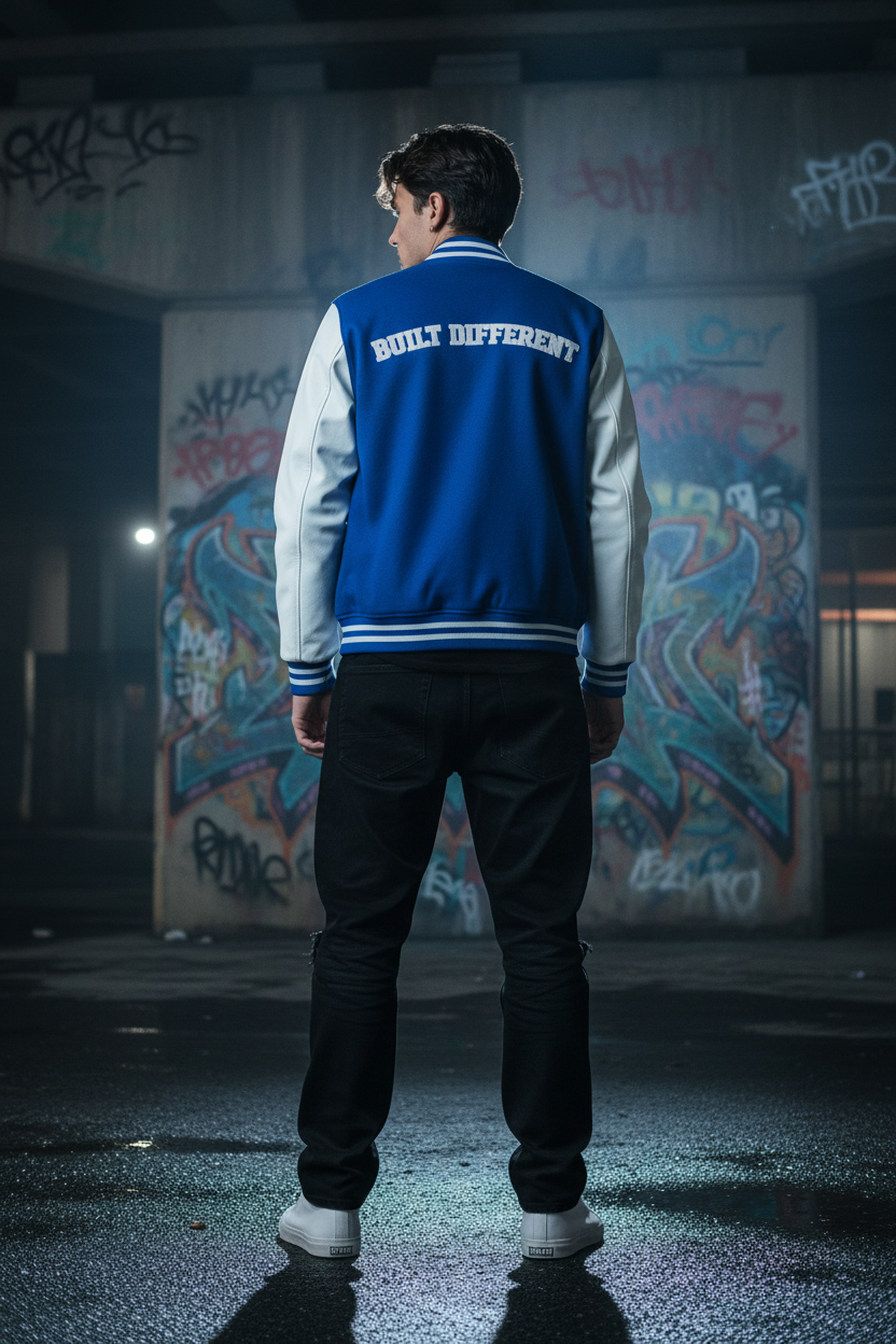 NOIRÉL Varsity Jacket – Blue White
