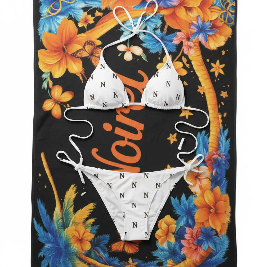 NOIRÉL Bikini – White Monogram