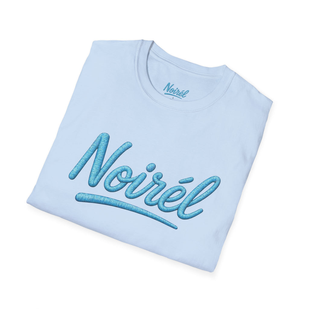 NOIRÉL T-Shirt – Light Blue Script Print