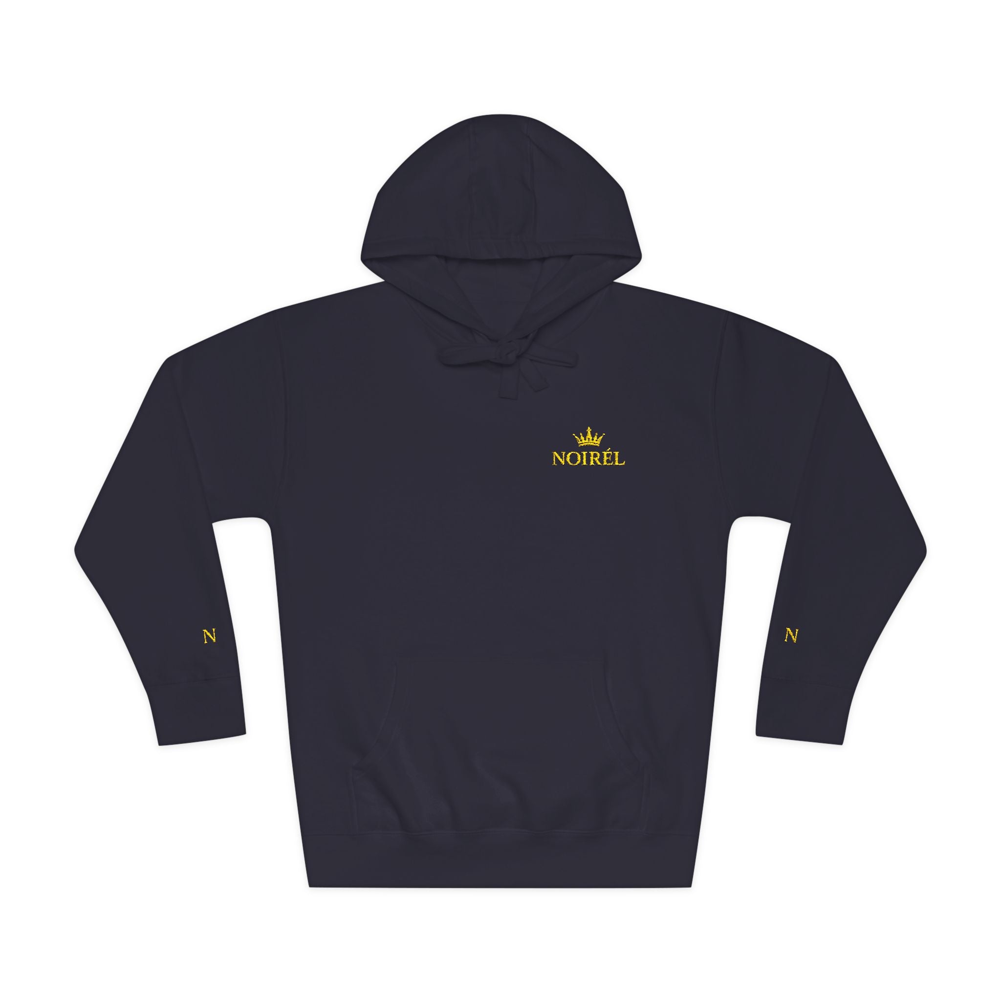 NOIRÉL Crown Royalty Hoodie – Black Fleece mit Gold Crest