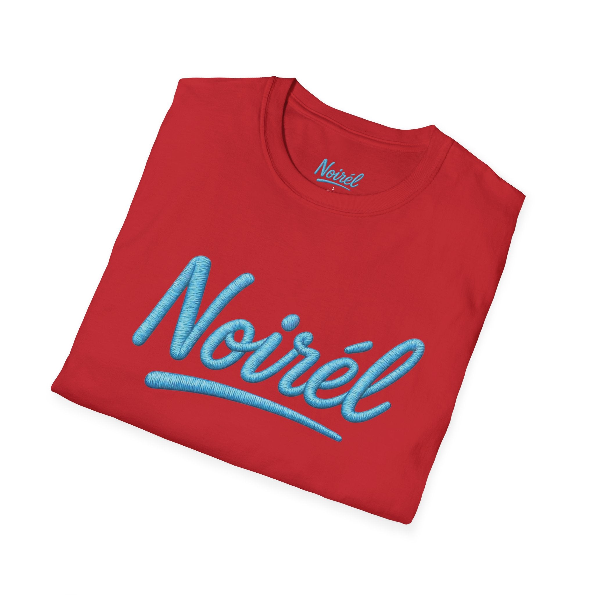 NOIRÉL T-Shirt – Light Blue Script Print