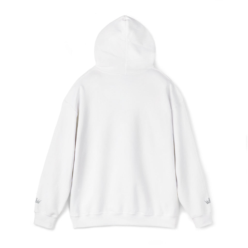 NOIRÉL Script Hoodie – Weiß gesticktes Logo