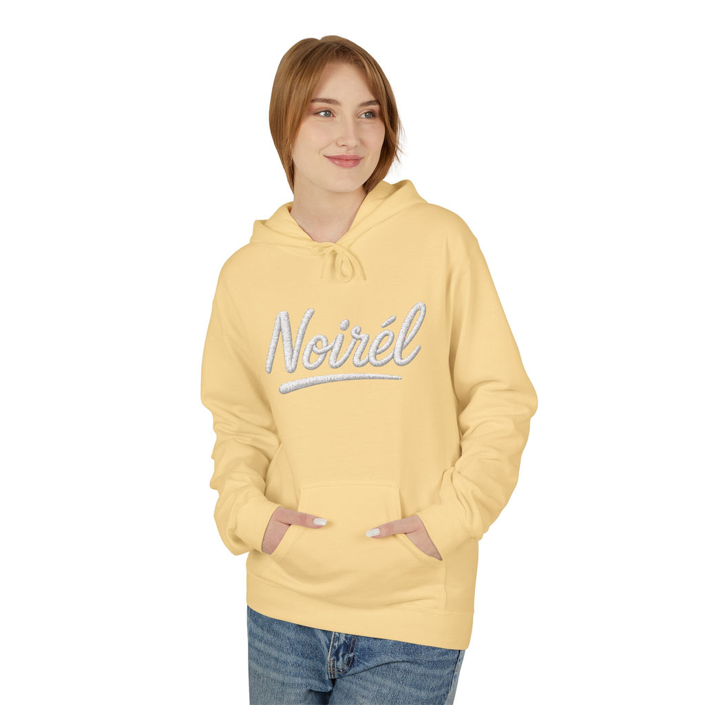 NOIREL Hoodie – white Script Print