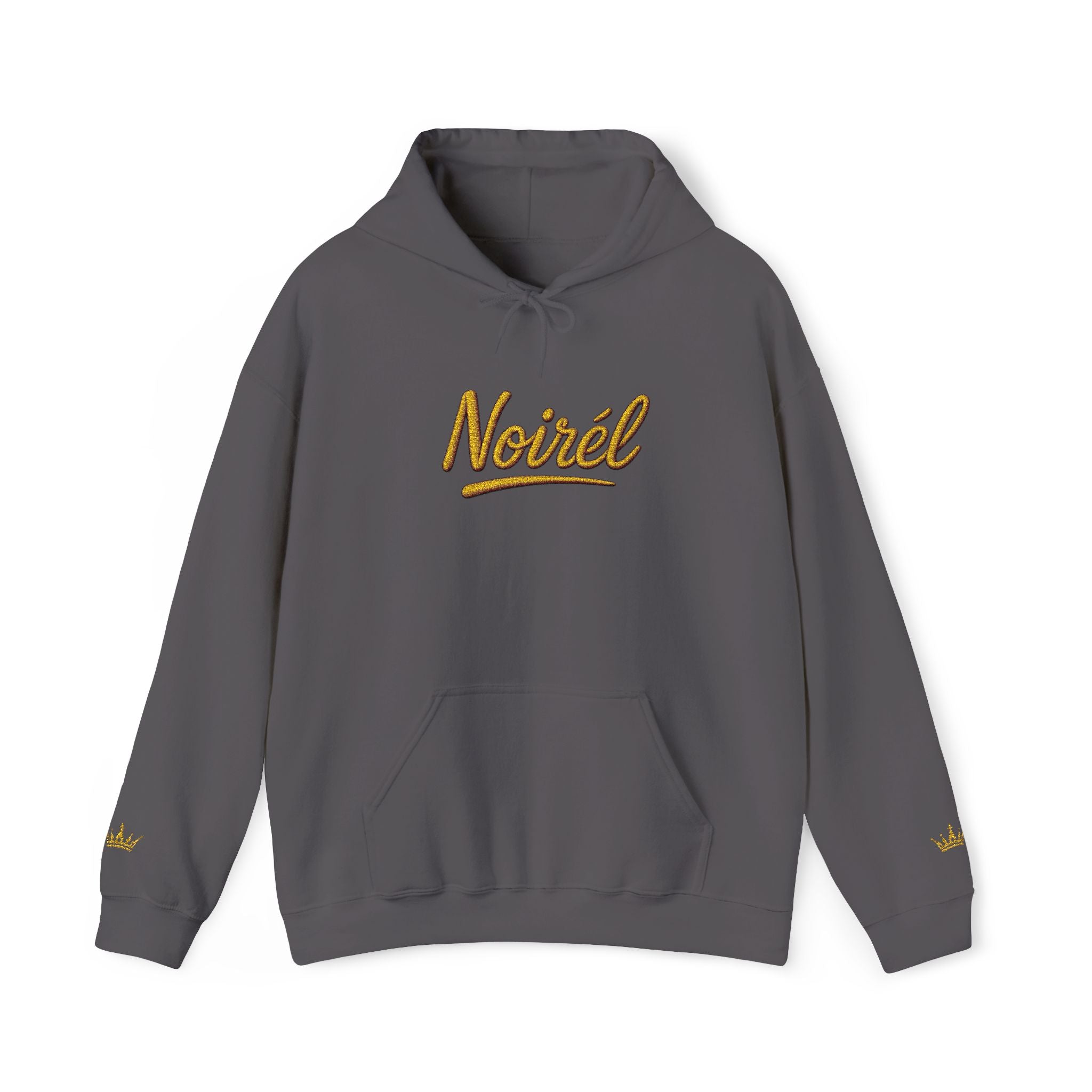 NOIRÉL Script Hoodie – Gold gesticktes Logo