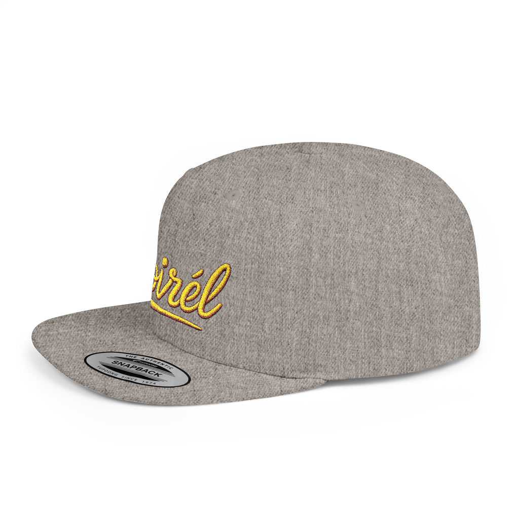 Snapback Hat — 'Noirél' Gold Script Embroidered Flat Bill Cap