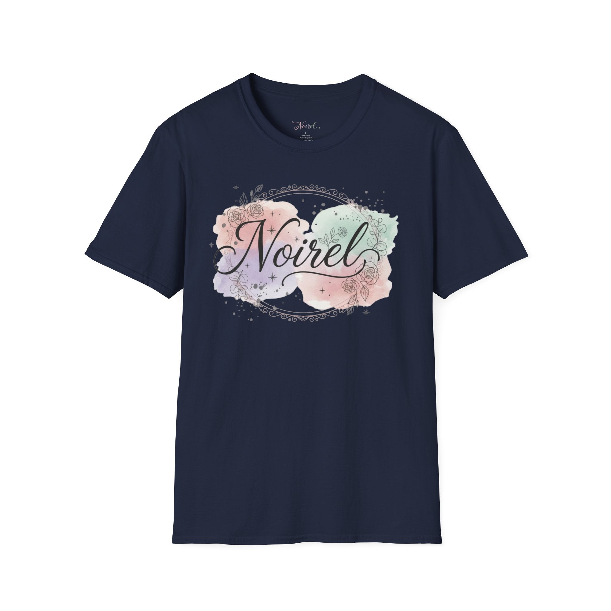 Noirel Watercolor Script T-Shirt — Feminine Name Graphic Tee 