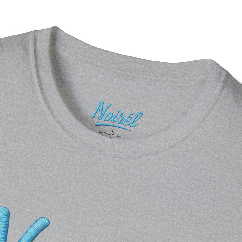 NOIRÉL T-Shirt – Light Blue Script Print