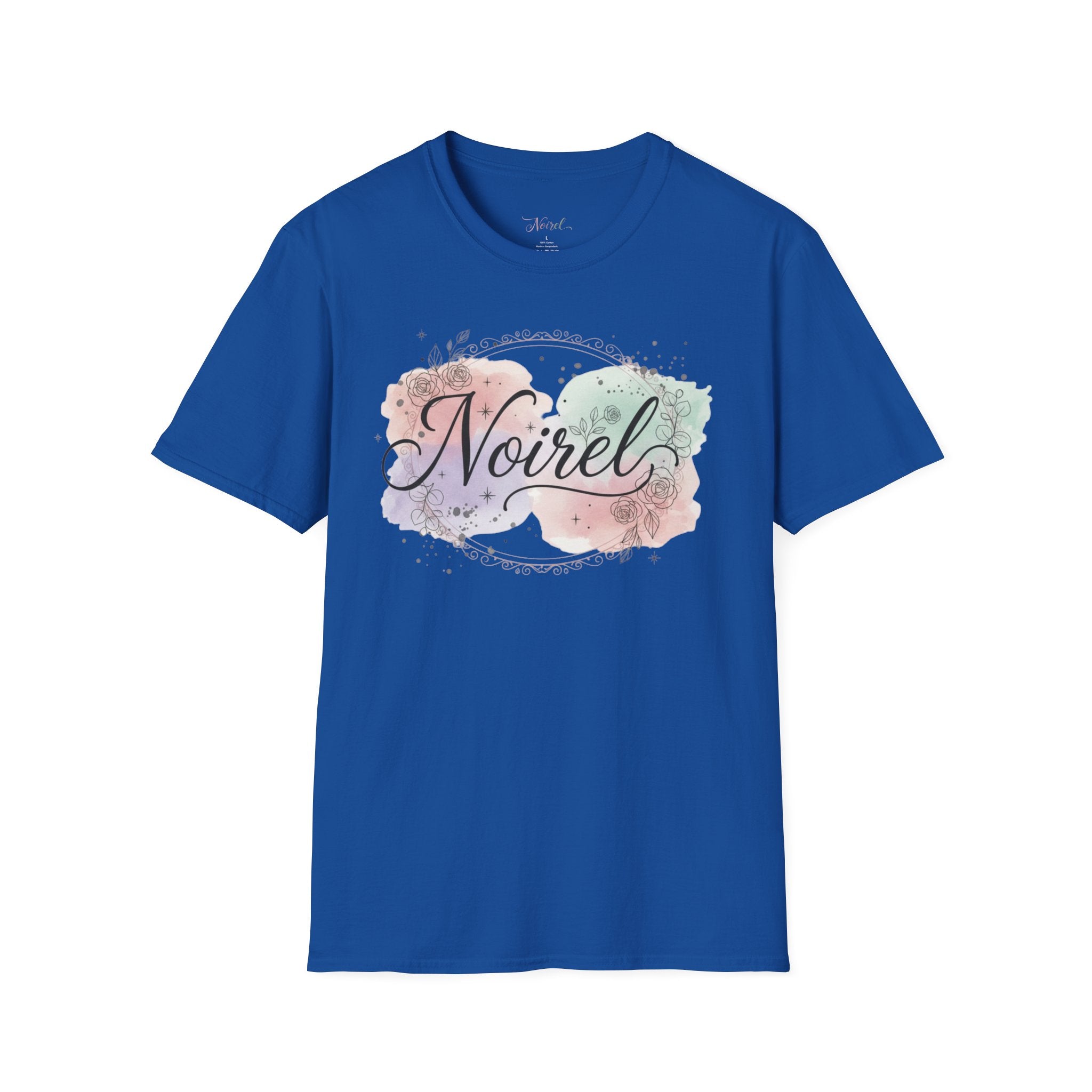 Noirel Watercolor Script T-Shirt — Feminine Name Graphic Tee 