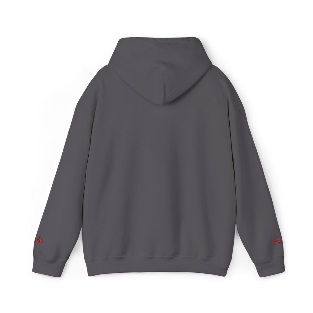 NOIRÉL Script Hoodie – Rot gesticktes Logo