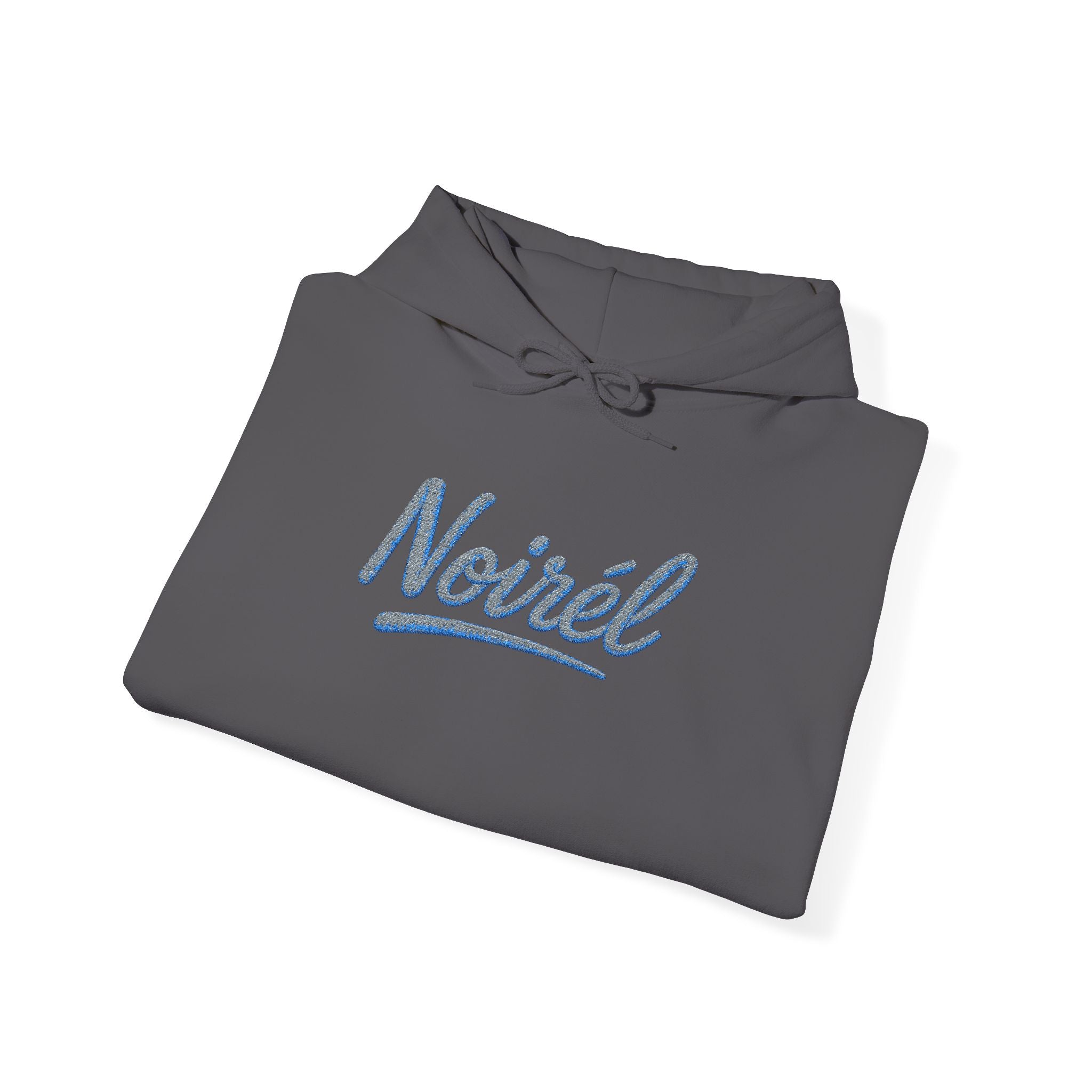 NOIRÉL Script Hoodie – Hellblau gesticktes Logo