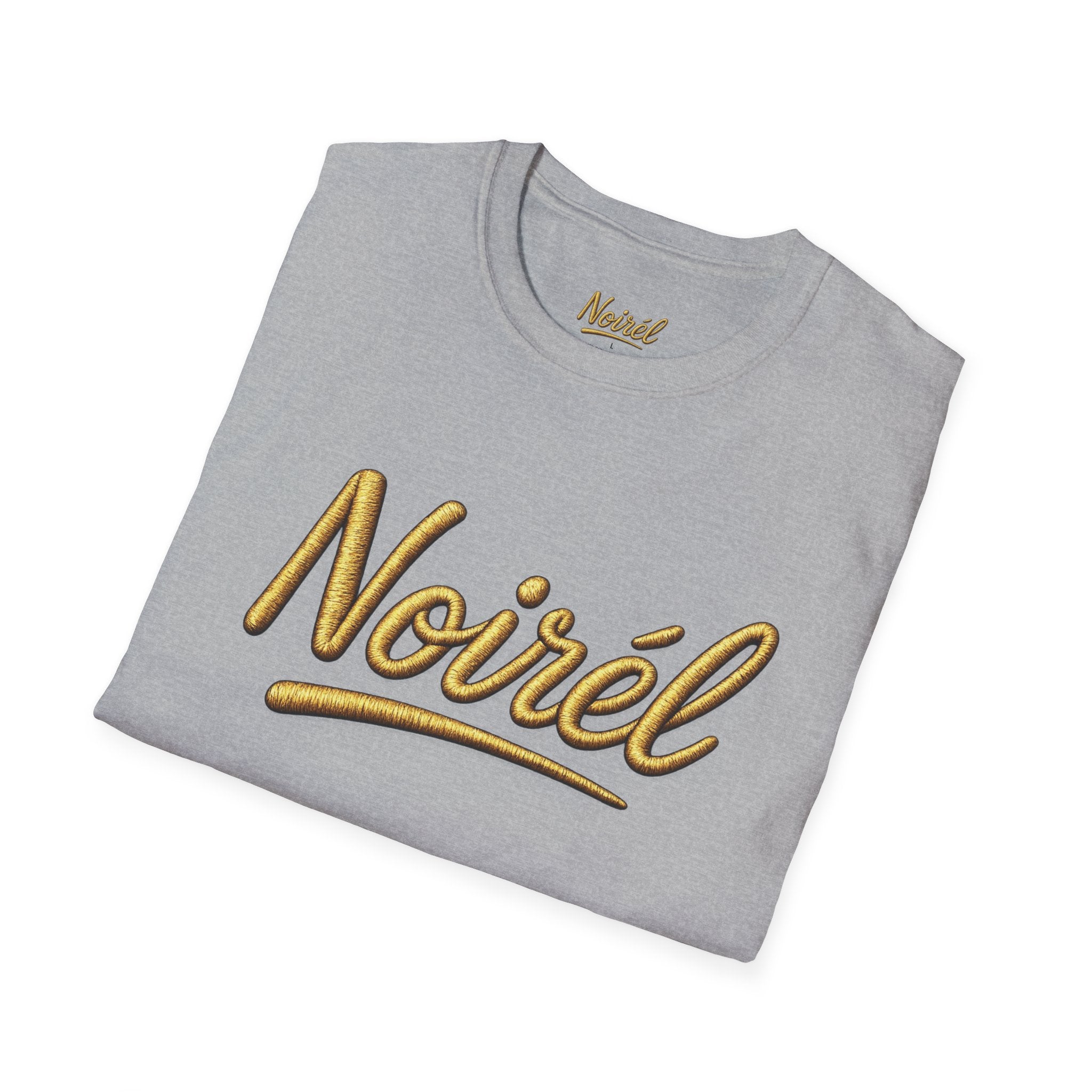 NOIRÉL T-Shirt – Gold Script Print