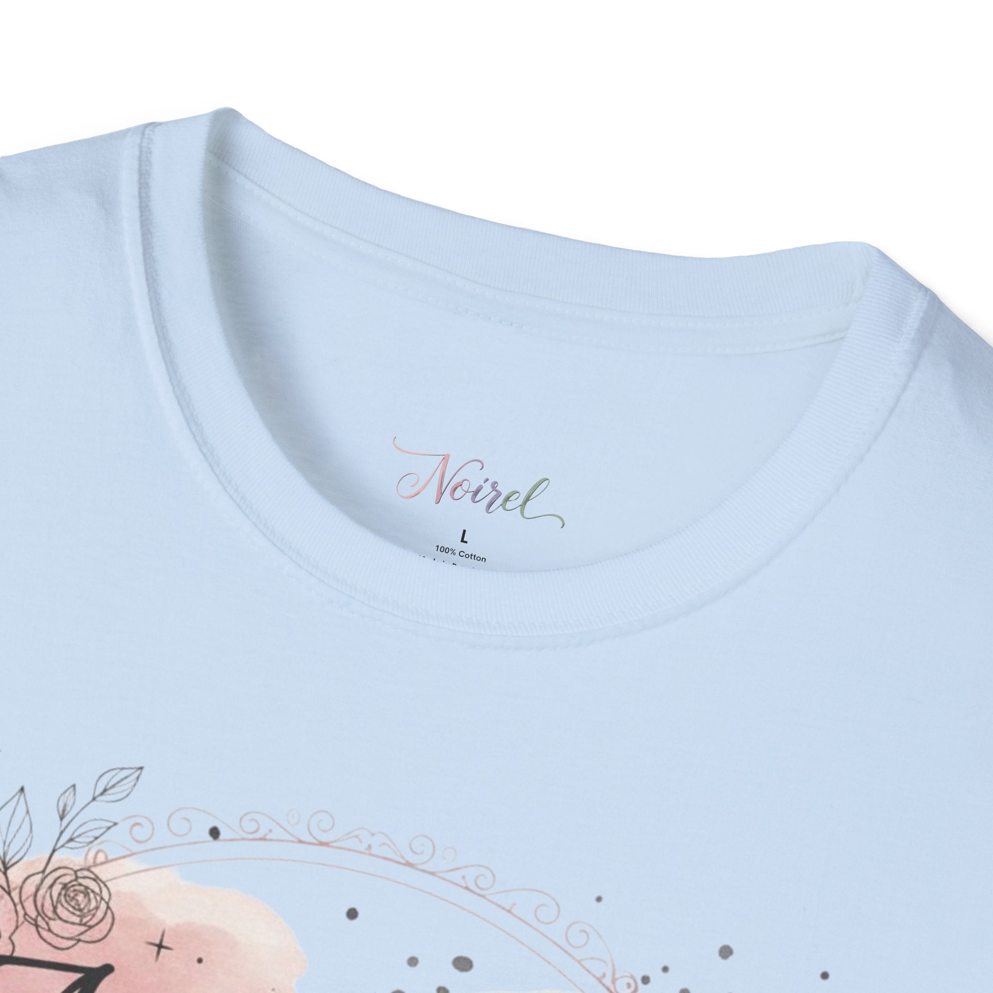 Noirel Watercolor Script T-Shirt — Feminine Name Graphic Tee 