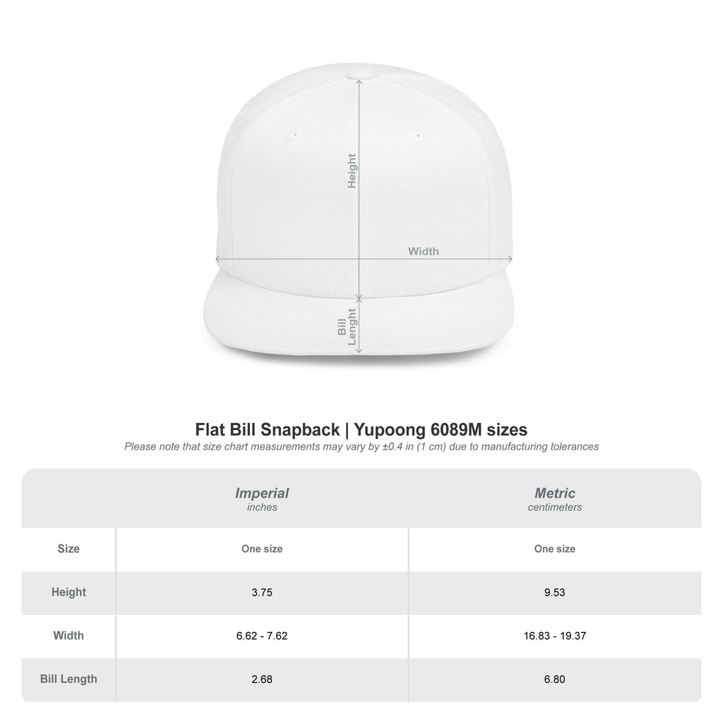 Snapback Hat — 'Nohel' Script Flat-Bill Baseball Cap 