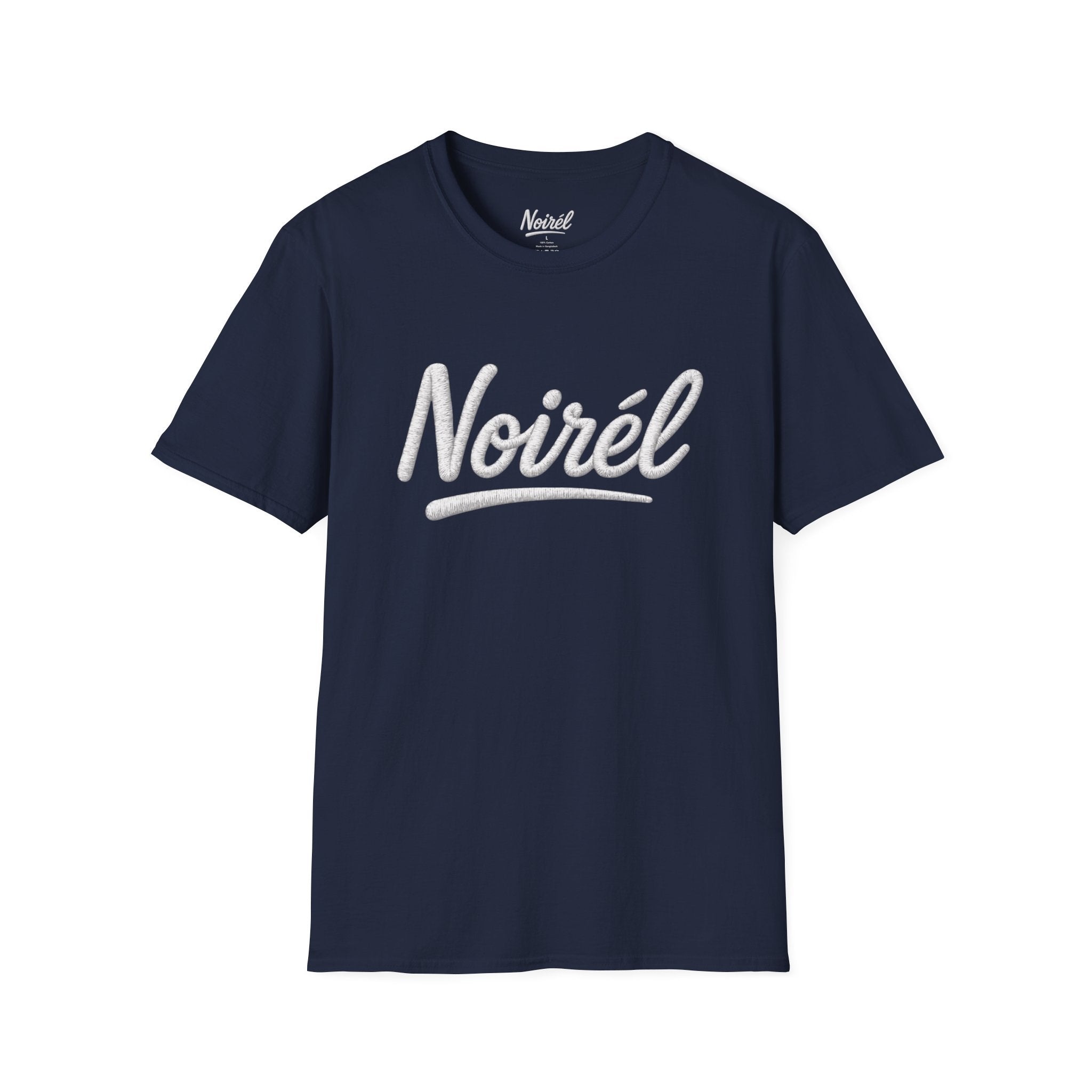 Noirél Script T-Shirt — Elegant Retro Cursive Tee