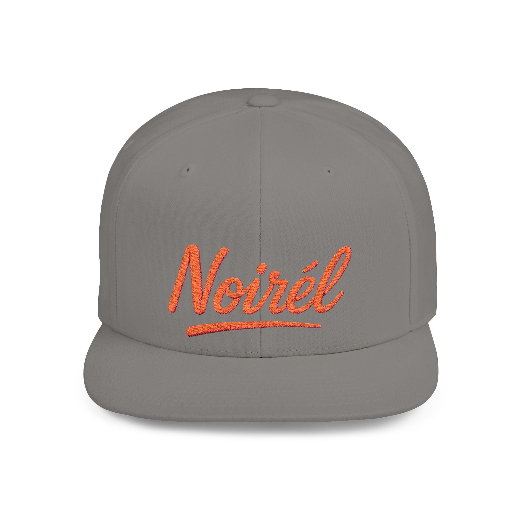 Snapback Hat — Noirél Embroidered Flat Bill Cap