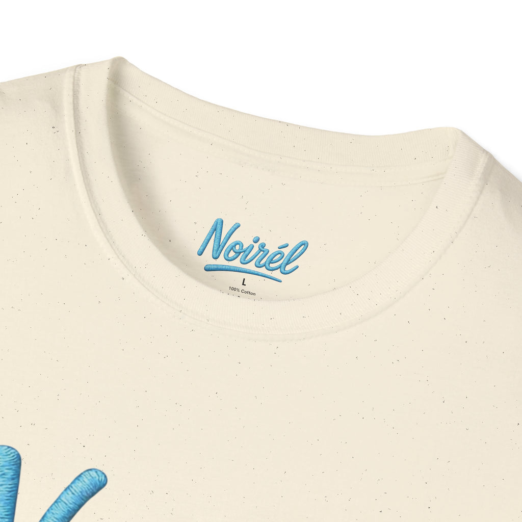 NOIRÉL T-Shirt – Light Blue Script Print