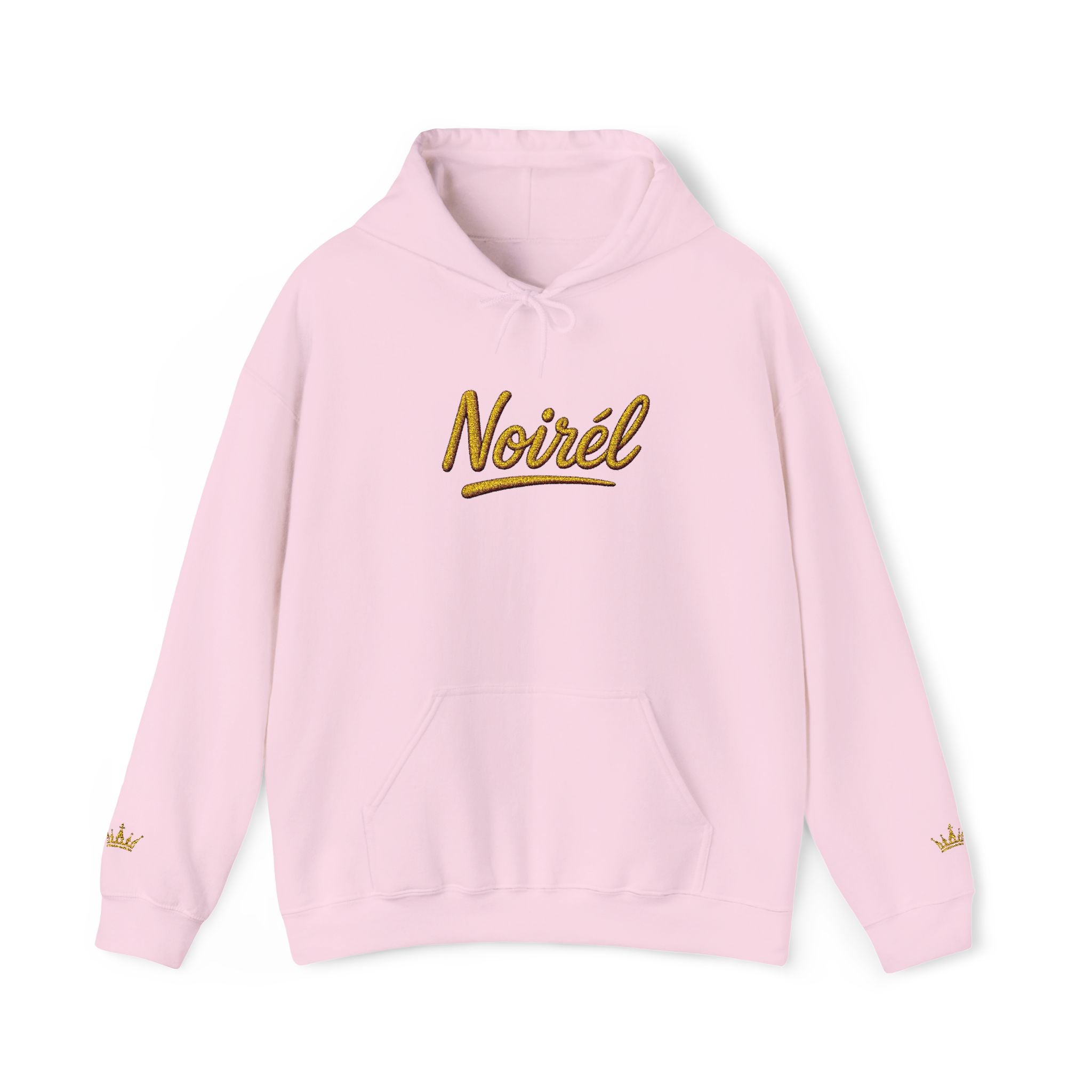 NOIRÉL Script Hoodie – Gold gesticktes Logo