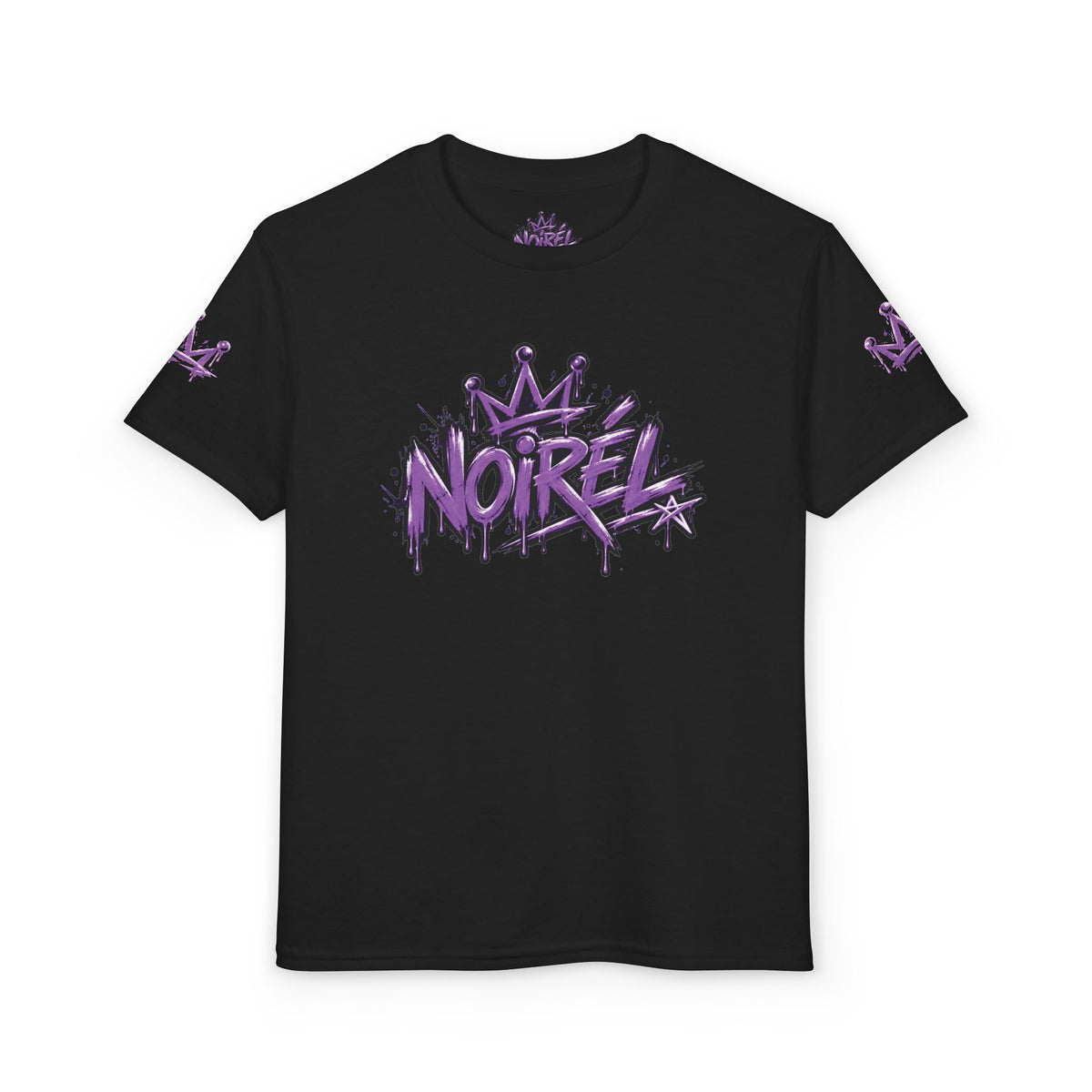 Noirel Kinder T-Shirt – Purple Crown Graffiti Tee