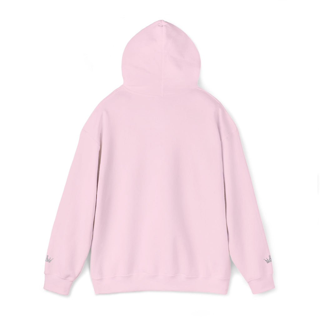 NOIRÉL Script Hoodie – Weiß gesticktes Logo