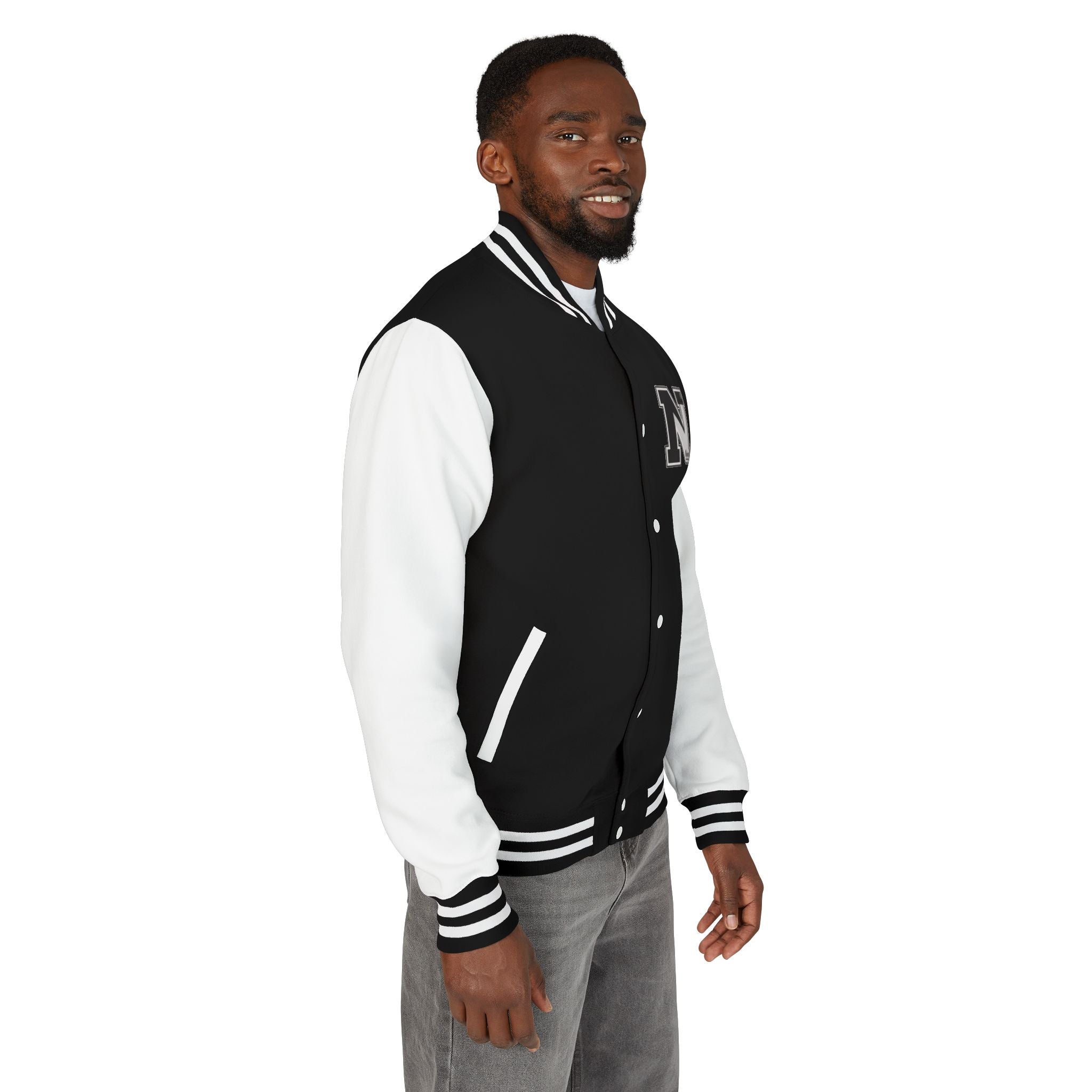 NOIRÉL Varsity Jacket – Black White