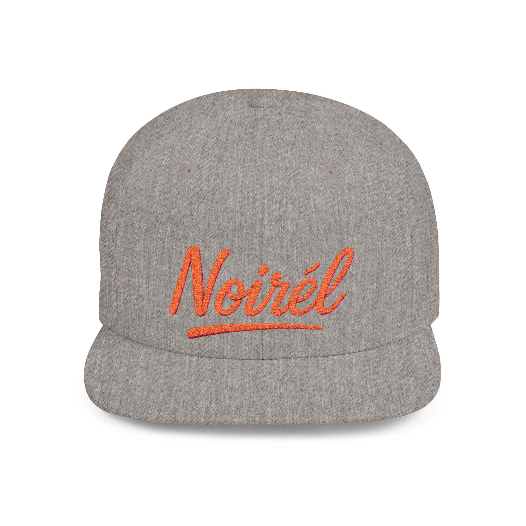 Snapback Hat — Noirél Embroidered Flat Bill Cap