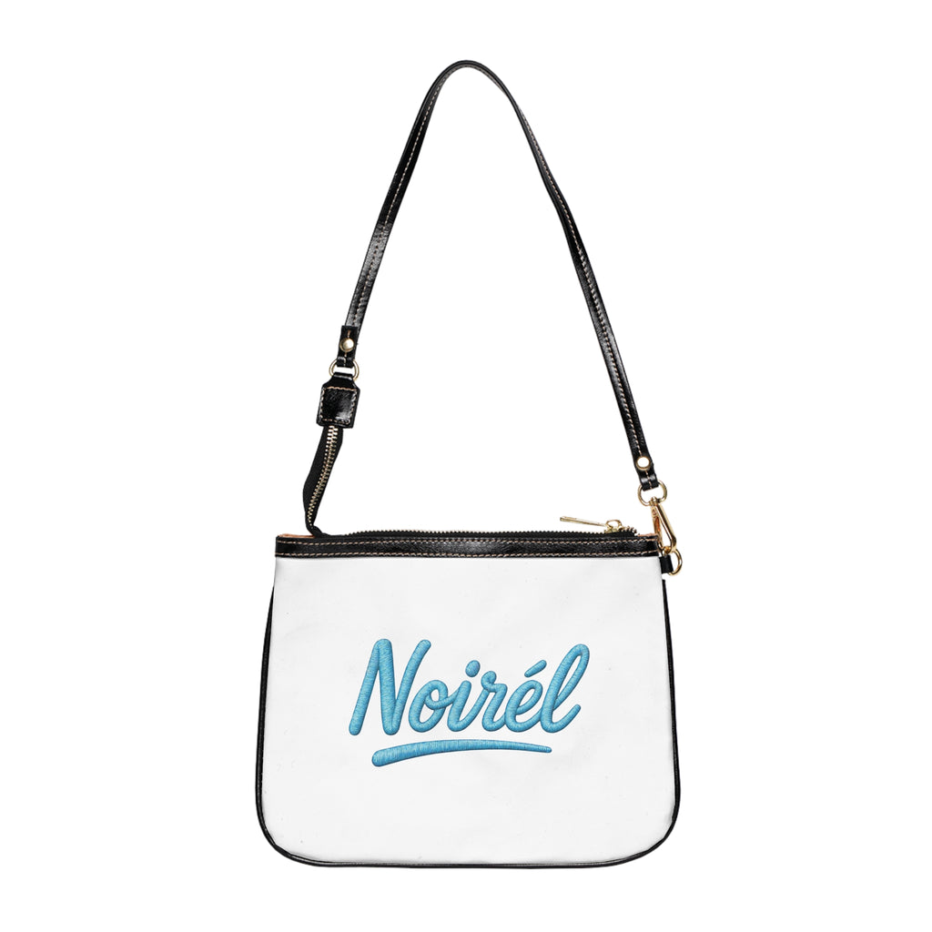 Noirél Small Shoulder Bag – Embroidered Script Crossbody Purse