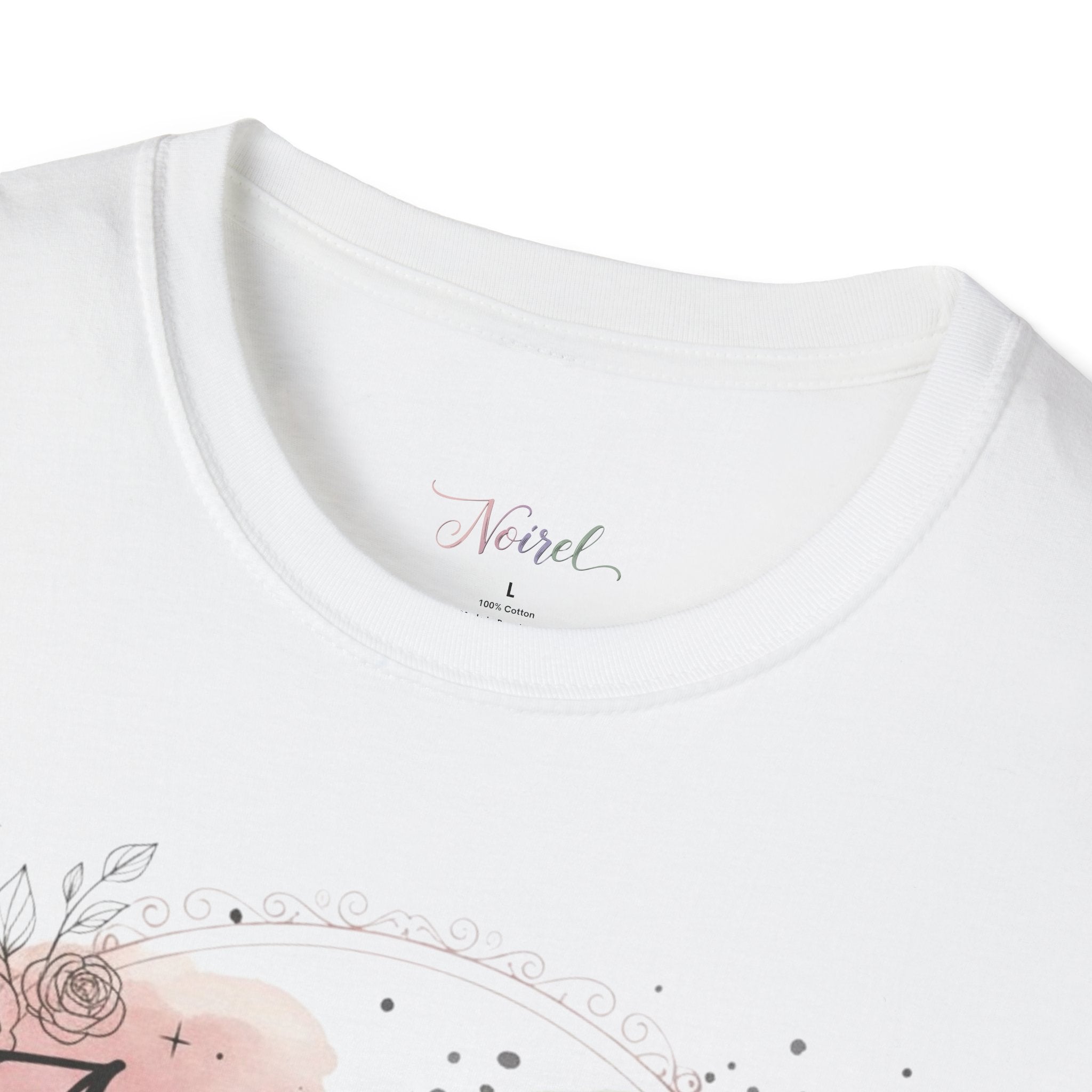 Noirel Watercolor Script T-Shirt — Feminine Name Graphic Tee 