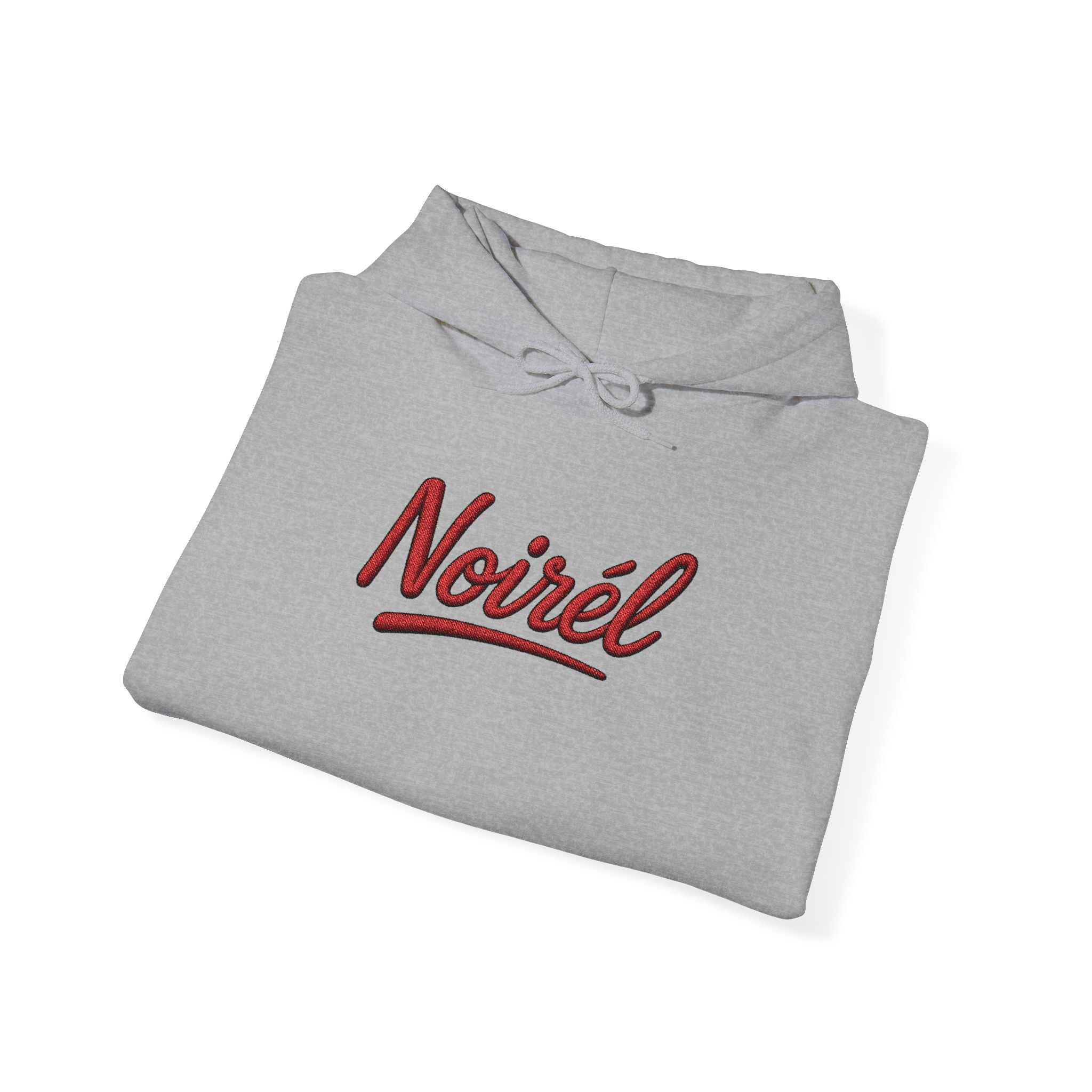 NOIRÉL Script Hoodie – Rot gesticktes Logo