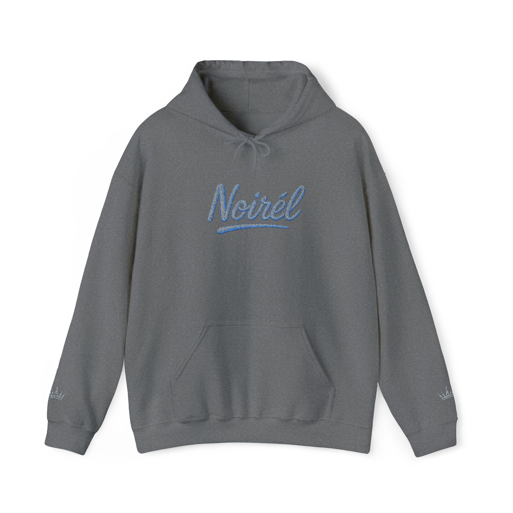 NOIRÉL Script Hoodie – Hellblau gesticktes Logo