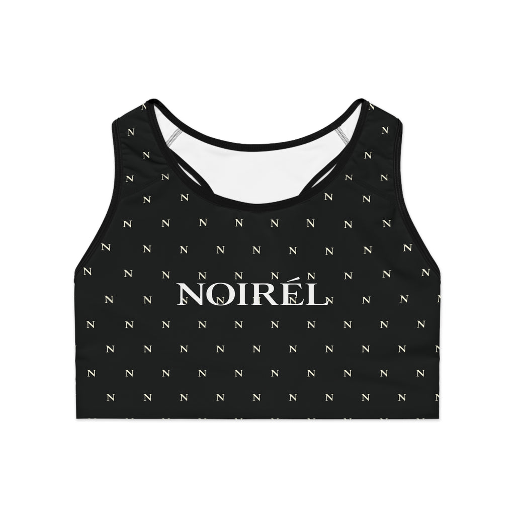 NOIRÉL Sports Bra – White & Black All Over