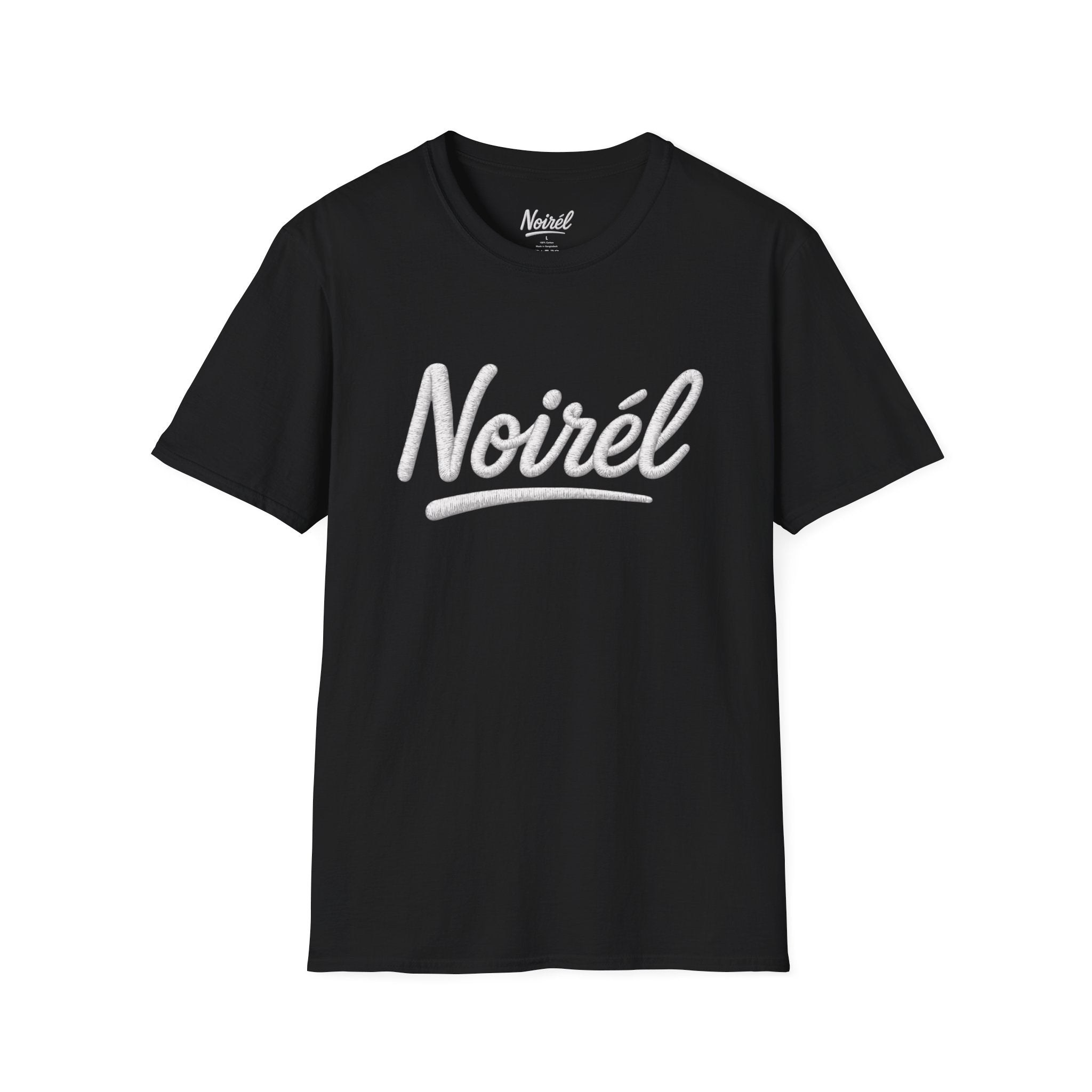 Noirél Script T-Shirt — Elegant Retro Cursive Tee
