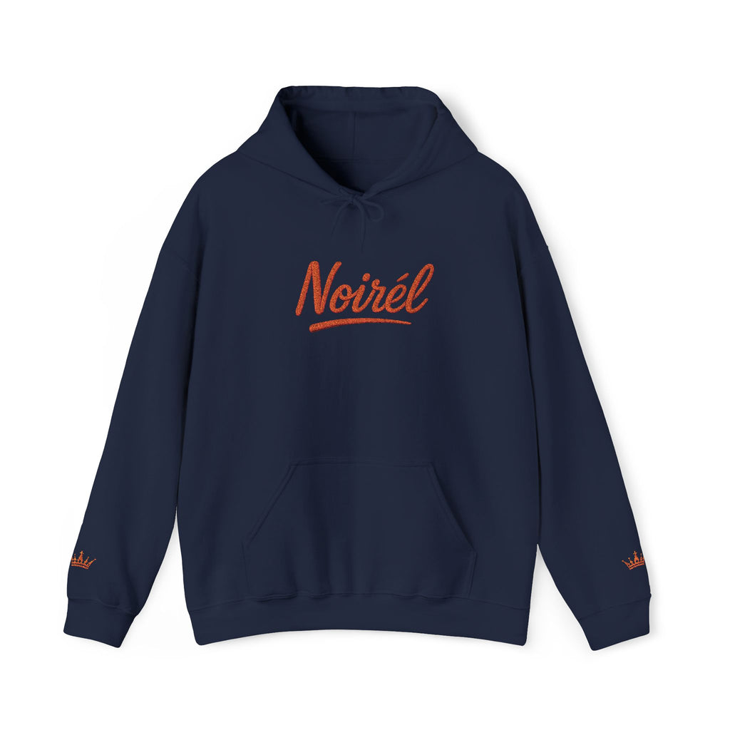 NOIRÉL Script Hoodie – Orange gesticktes Logo