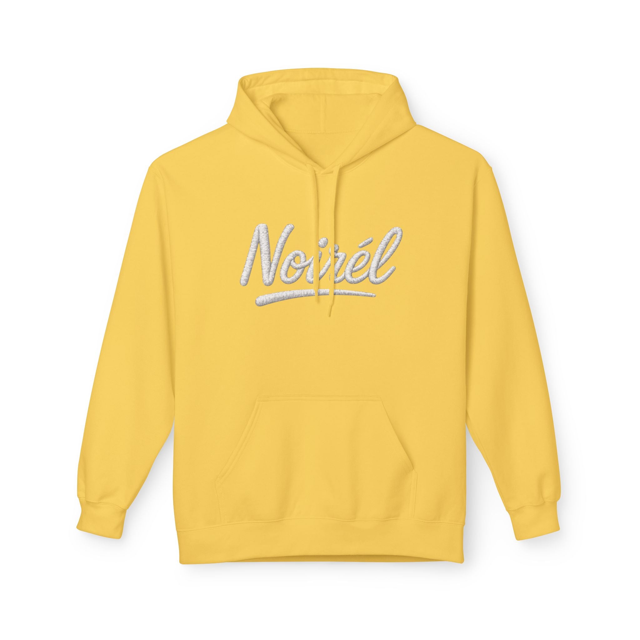NOIREL Hoodie – white Script Print