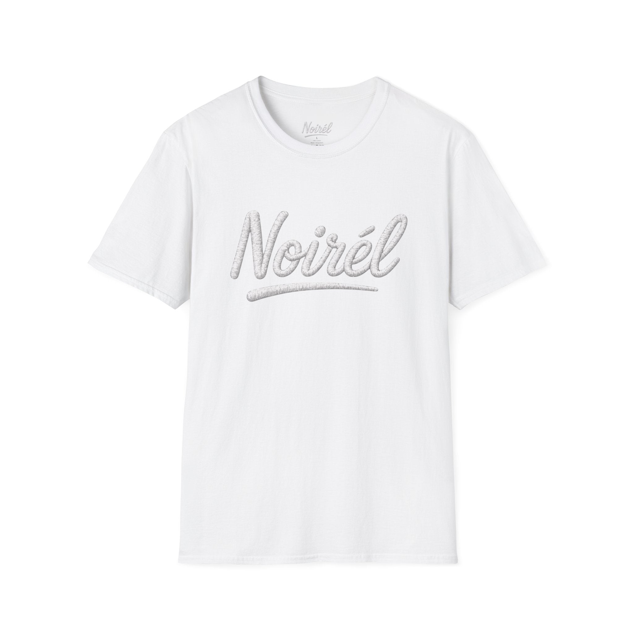 Noirél Script T-Shirt — Elegant Retro Cursive Tee