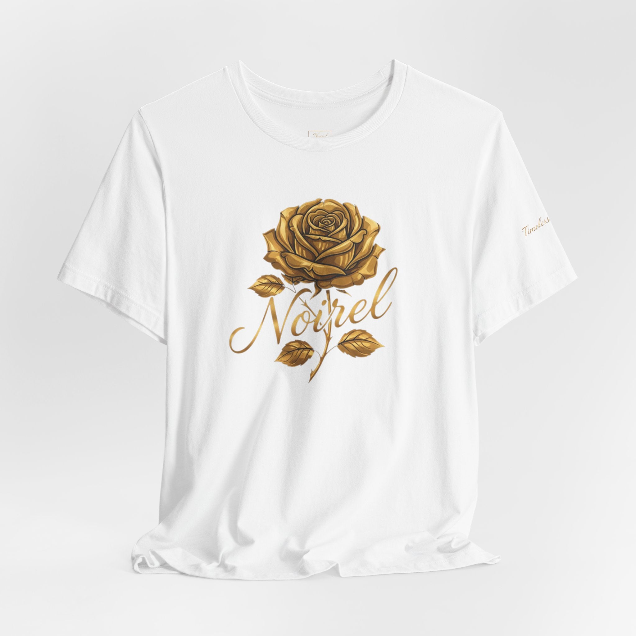 Gold Rose 'Angel' T‑Shirt — Vintage Floral Graphic Tee