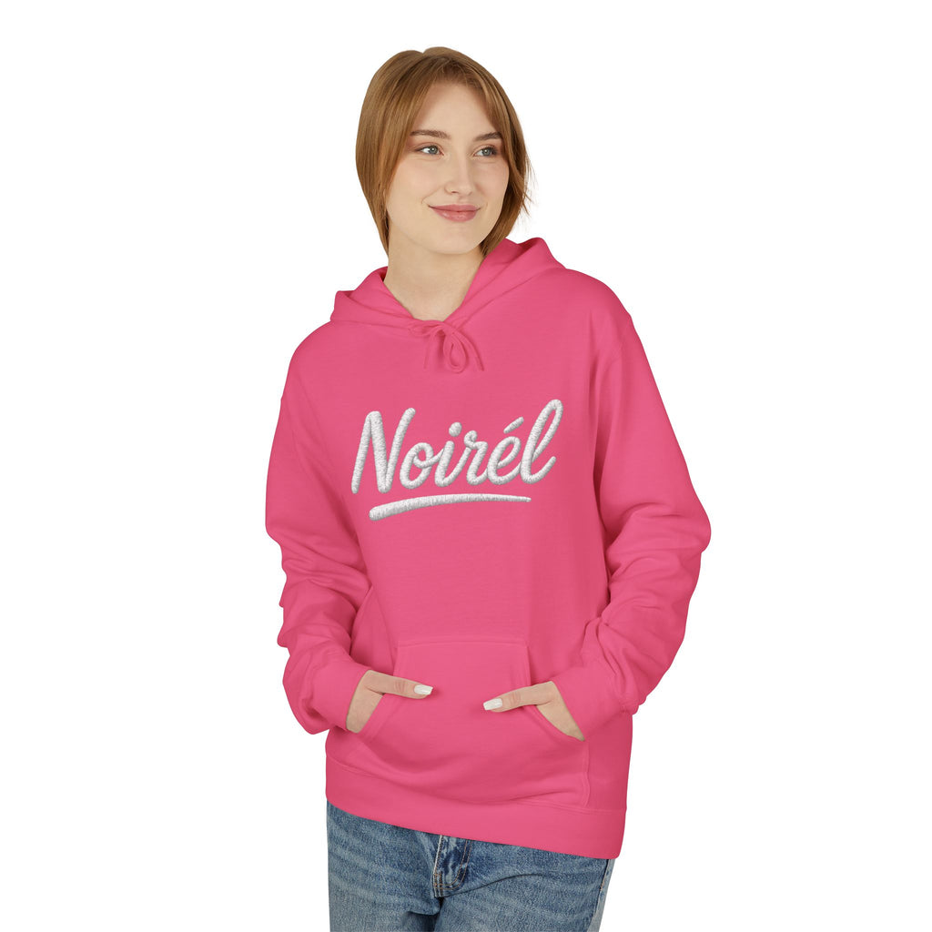NOIREL Hoodie – white Script Print