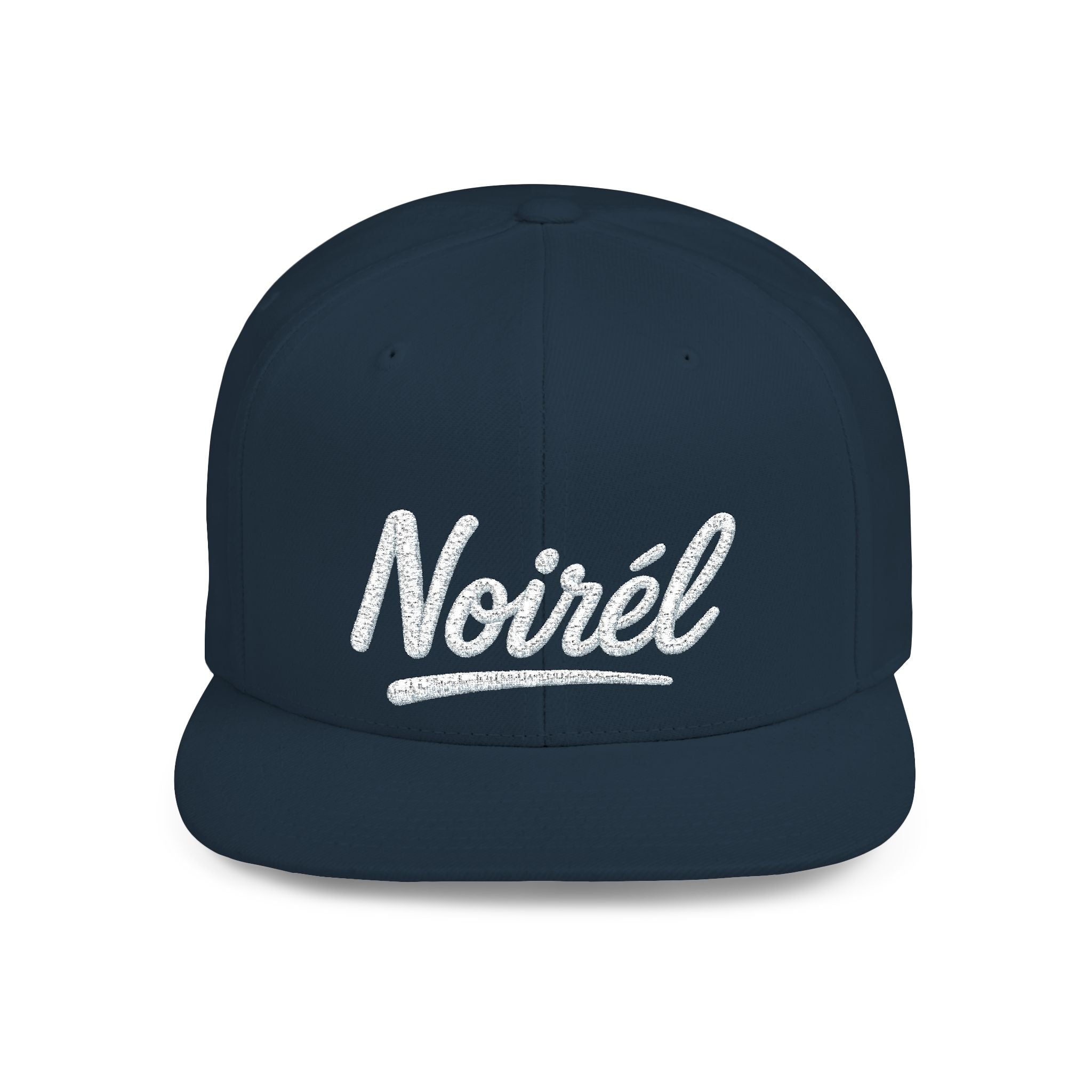 Snapback Hat — 'Nohel' Script Flat-Bill Baseball Cap